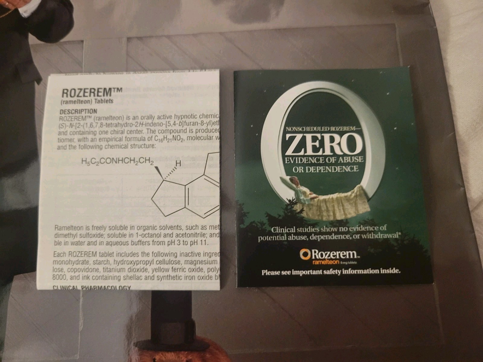Vintage Rozerem Ramelteon Ad Collectible Gift Bag Pharmaceutical Drug Rep NEW