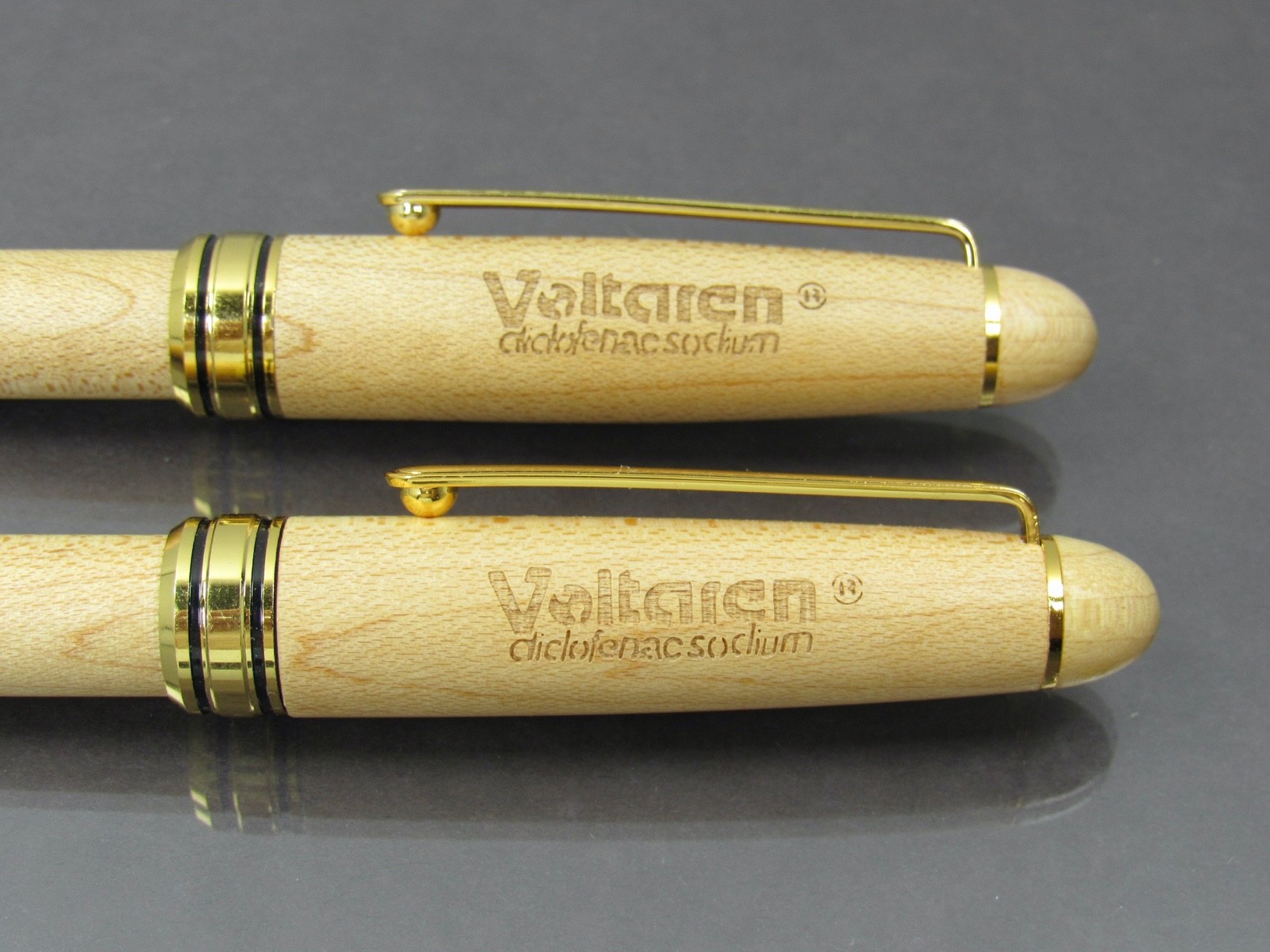 Voltaren PENCIL & PEN Wood Wooden Drug Rep Pharmaceutical Promo Advertising Rare