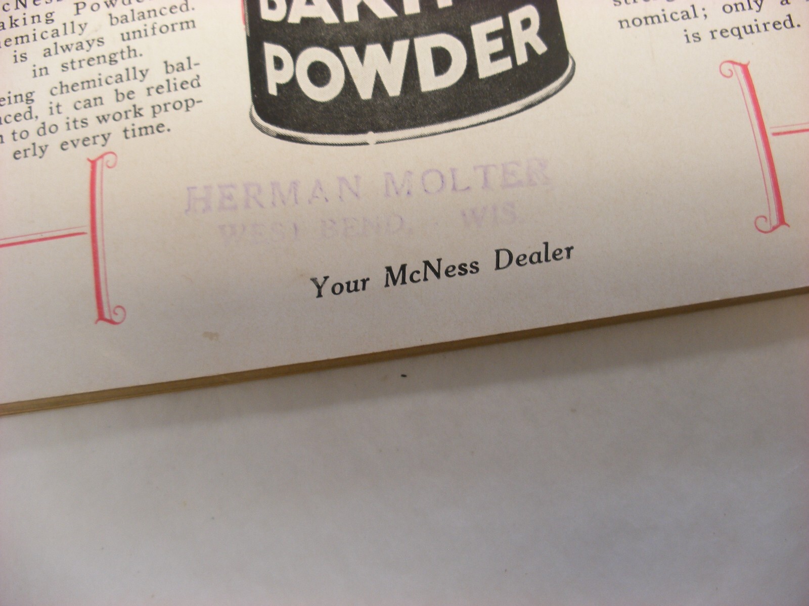 Vtg 1933 F. W. McNess Co. Freeport IL Pharmacy Medical Cure Cookbook