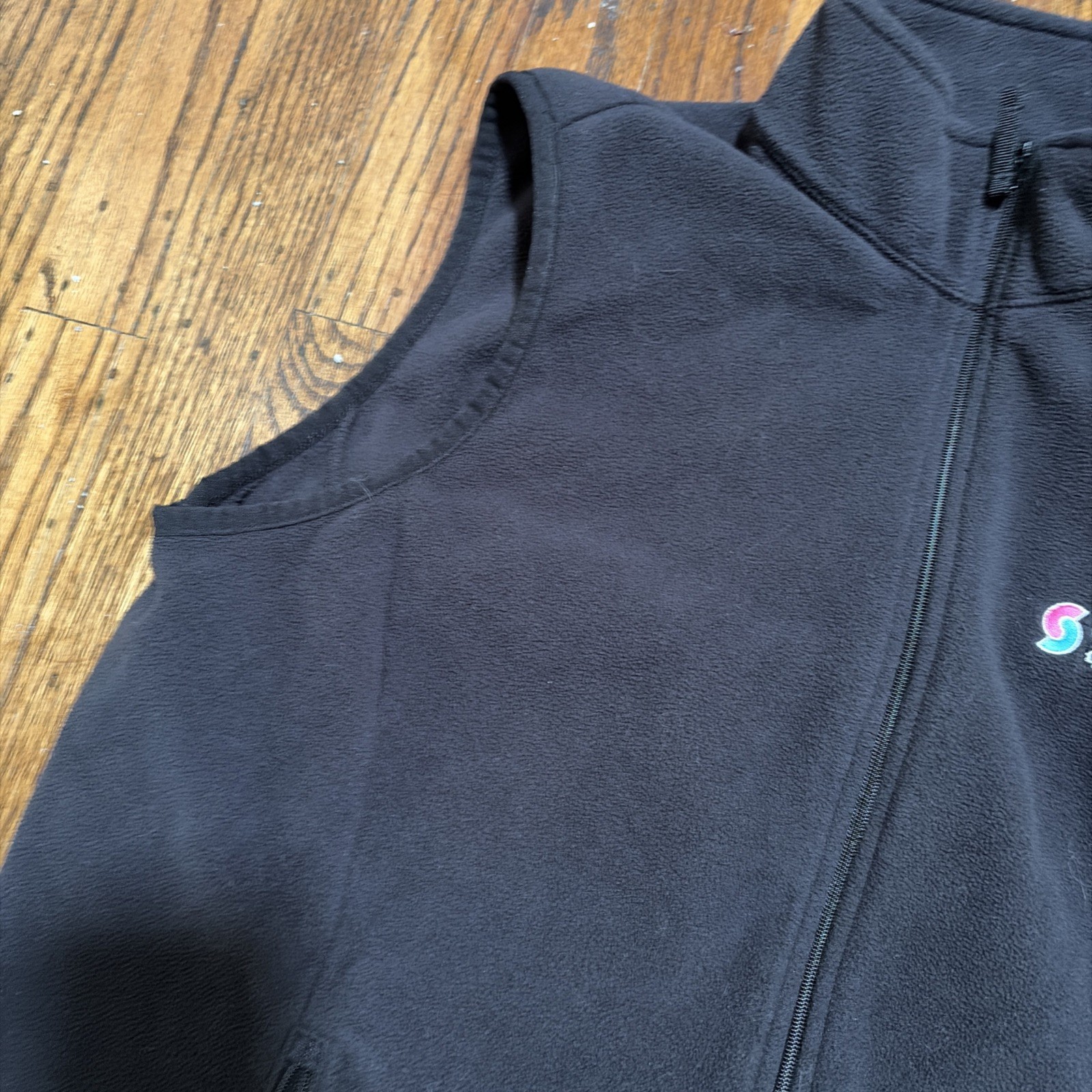 Pharmaceutical Rep Drug Merch Swag Seroquel Black Lands’ End Fleece Vest Medium