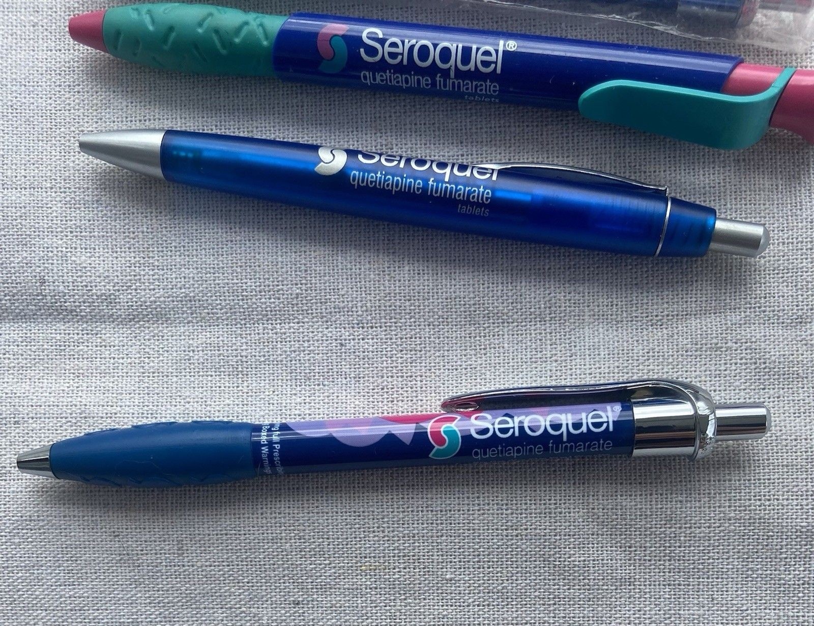 Drug Rep Seroquel Paper Notepad Collectible Pens Plastic Unique Pharmaceutical