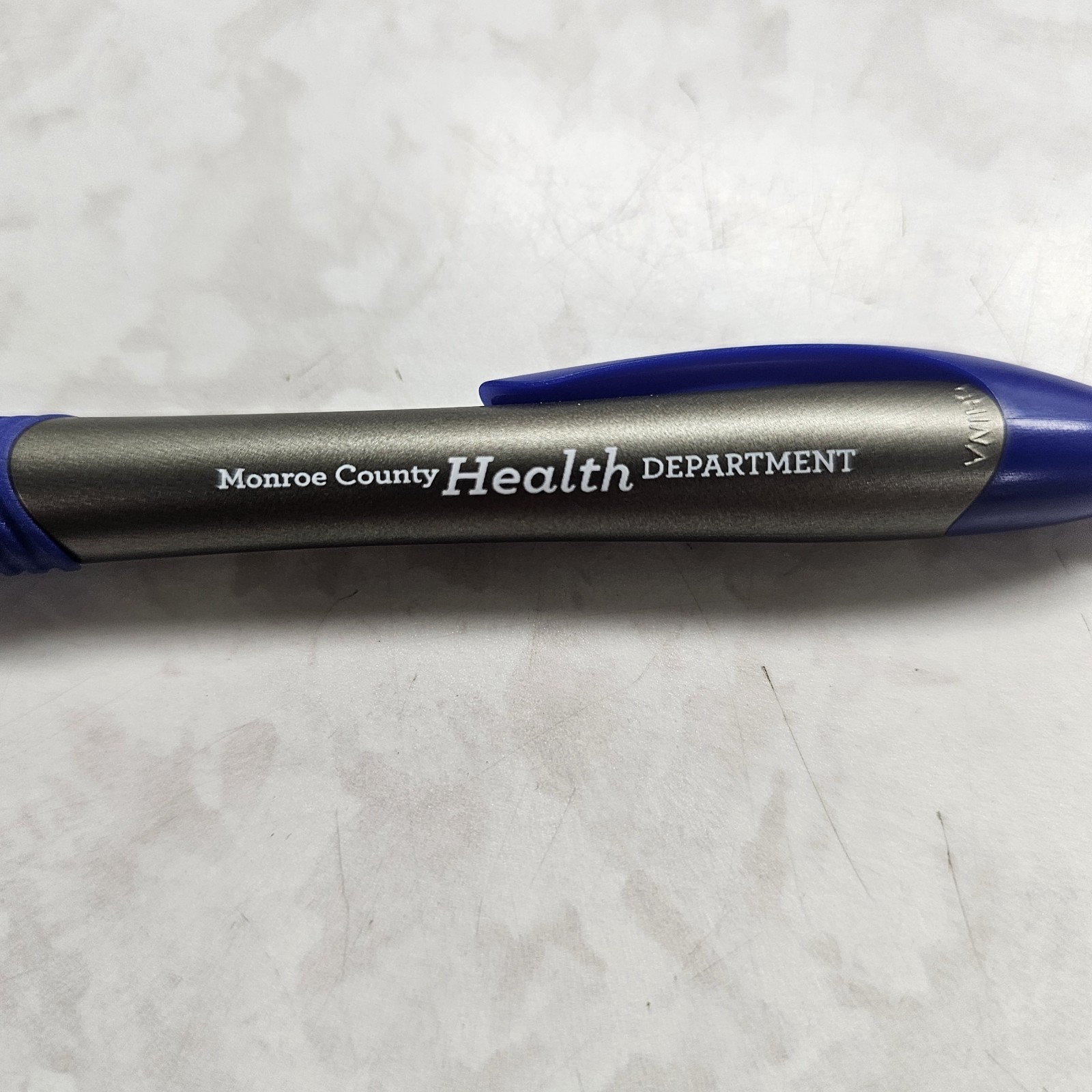 Monroe County Wisconsin Health Department Pen / Plastic / Black Ink / Used Once