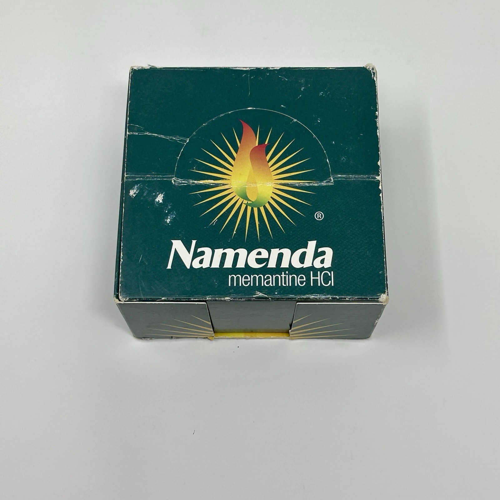 Vintage NAMENDA Pharmaceutical Drug Rep Post-It Note Pad Cube