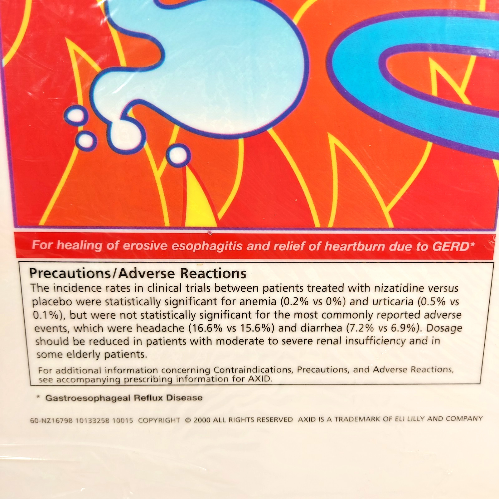 Vtg 2000 AXID Heartburn Clipboard Lilly Drug Pharmaceutical Rep Promo Swag RARE!