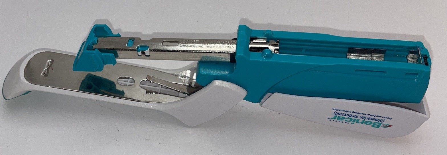 2004 BENICAR HCT Spring-loaded Handheld PaperPro STAPLER Pharma Sales Rep Promo