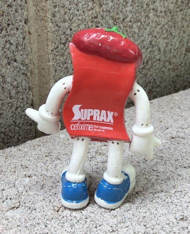 Suprax Bendy 3″ Strawberry Tastee Pharmaceutical Advertising Promotional Figure