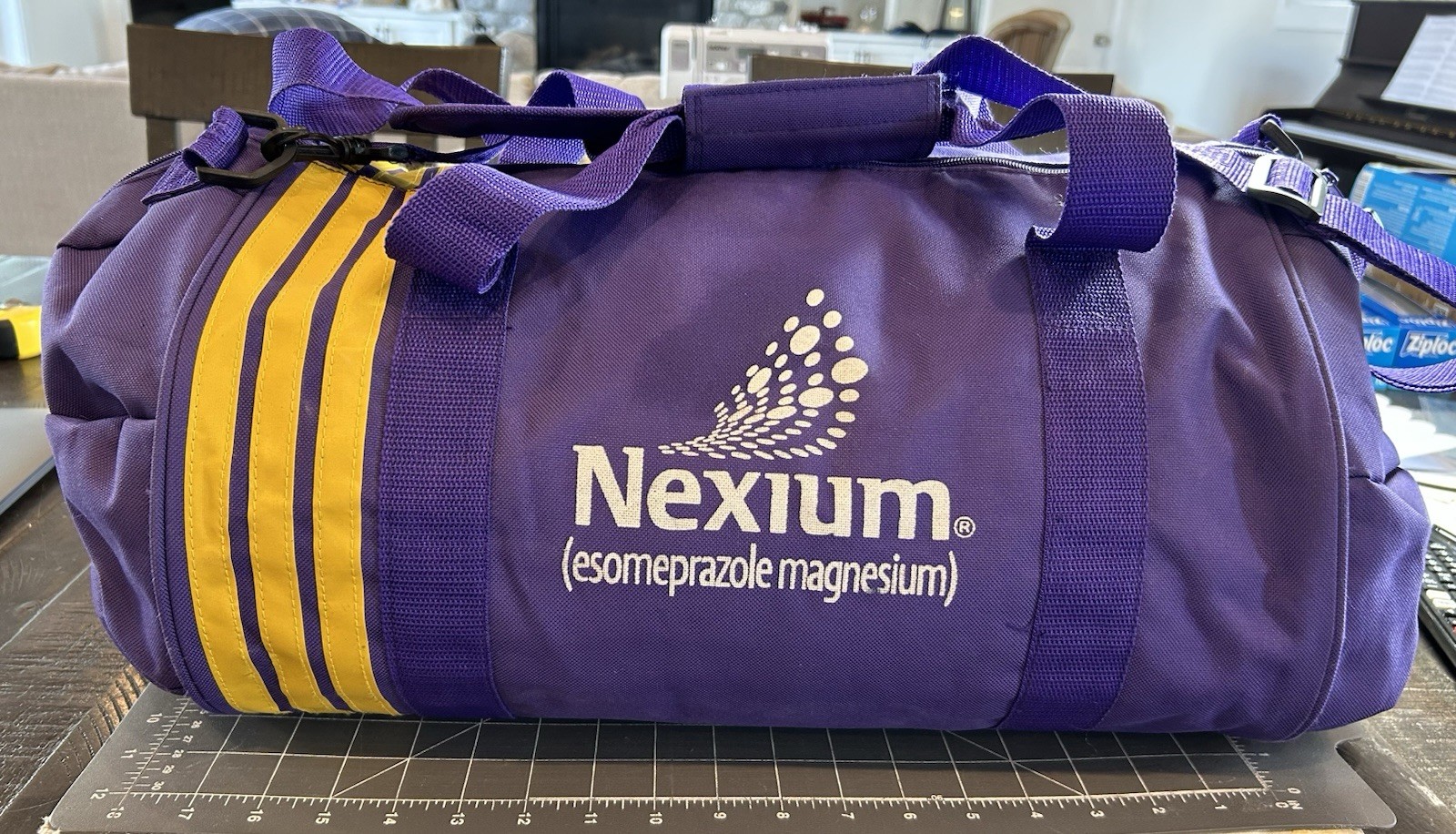 Nexium the Purple Pill AstraZeneca Pharmaceutical Advertising Promo Duffle Bag