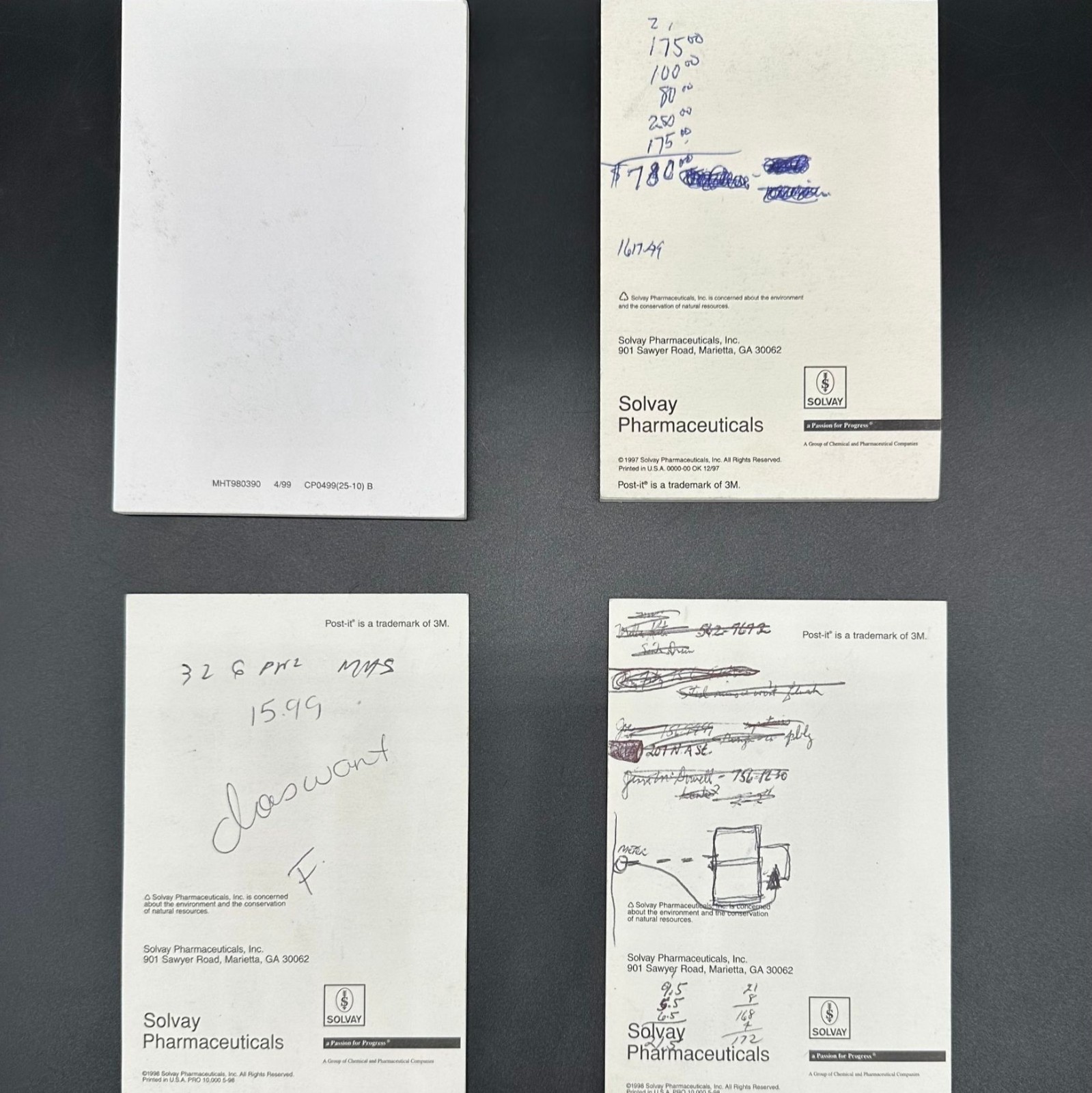 Vintage Notepads Pharmaceutical Rep Promo Advertising Estratab Prometrium OBGYN
