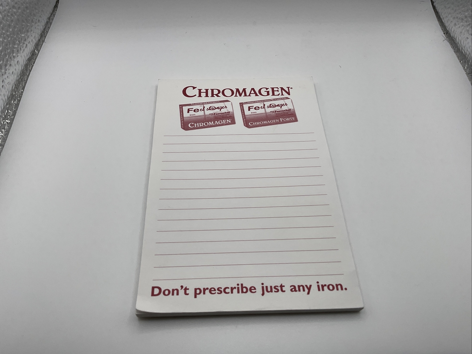 Chromagen Iron Tablets Drug Rep Note Pad ~ Lot Of 1 ~ Sticky Notes~b25