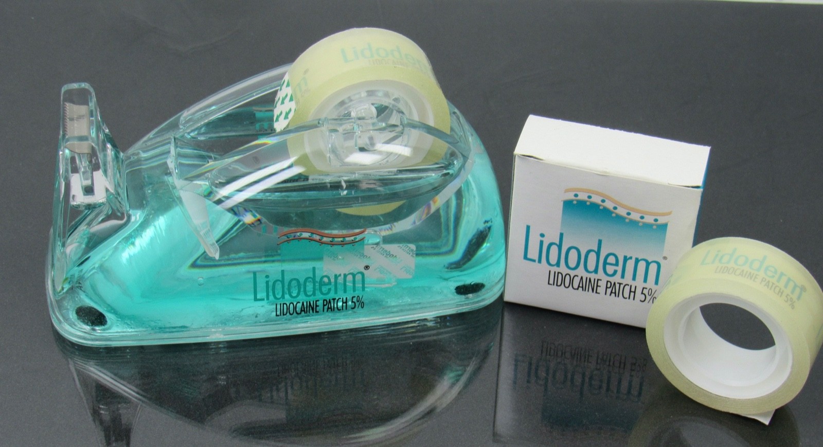 Lidoderm Lot Liquid Tape Dispenser Bottle & iSlice Drug Rep Pharmaceutical Promo