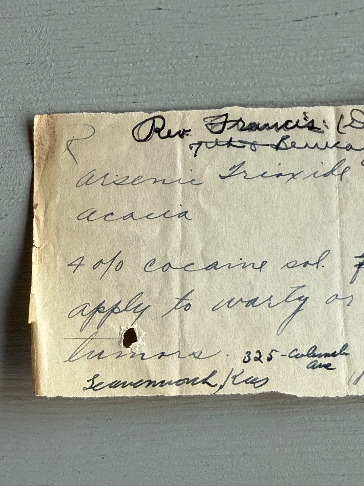 Antique Cocaine Prescription RX for DOG Tumor 1935 Doctor Veterinarian Vintage