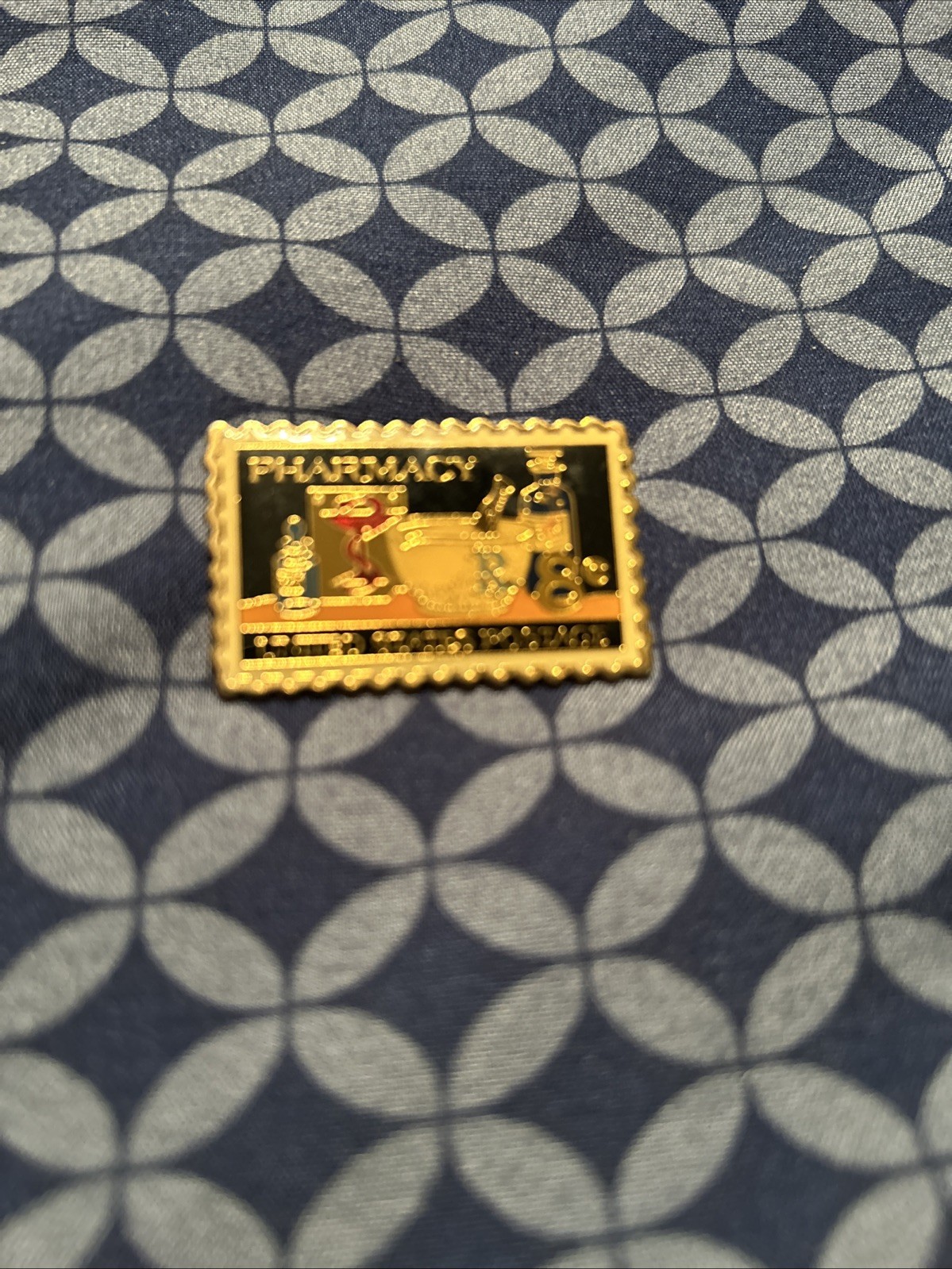 Vintage Pharmacy United States Postage 8 Cent Stamp Pin Rx ES5
