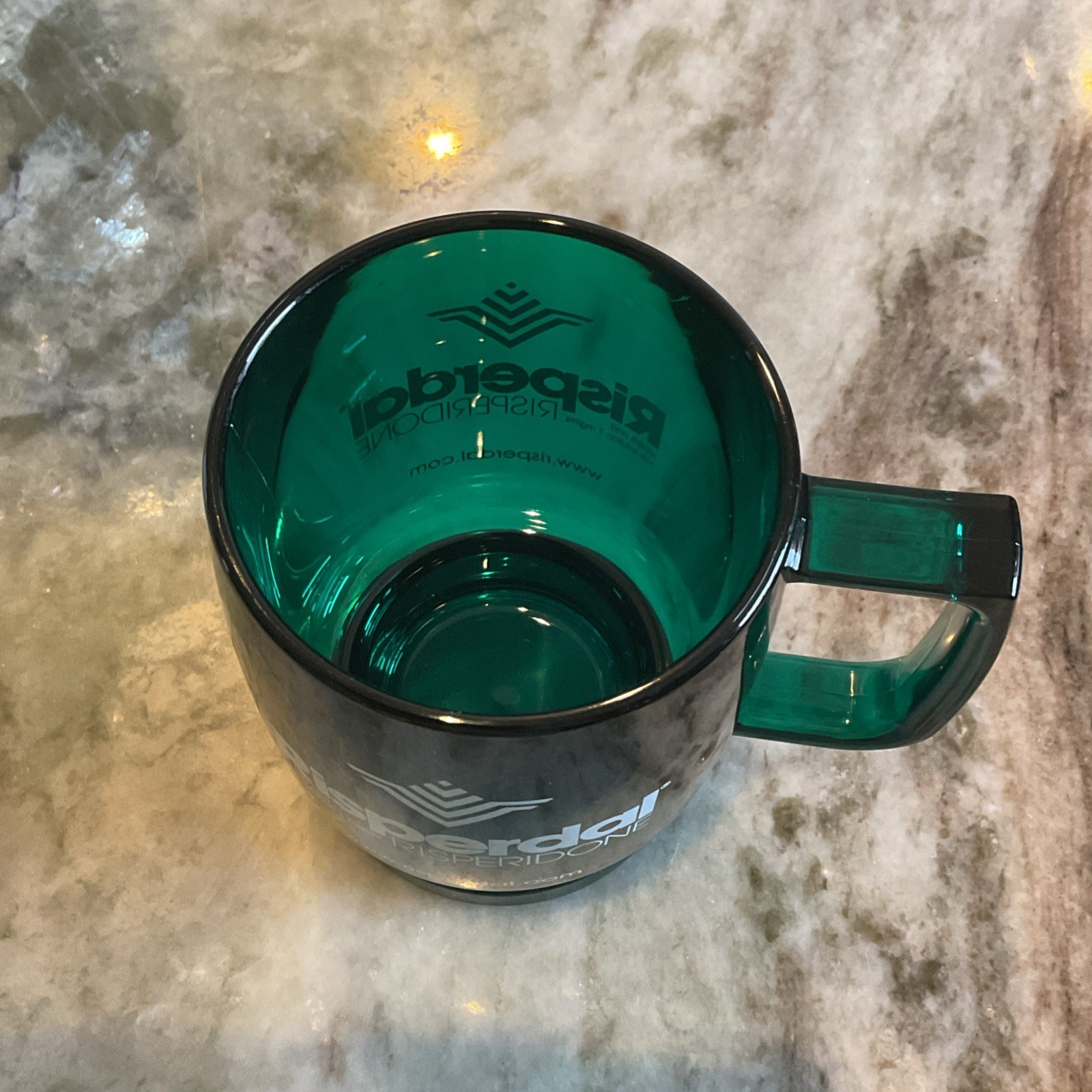 Risperdal Drug Rep Hard Plastic Coffee Mug Cup With Original Lid