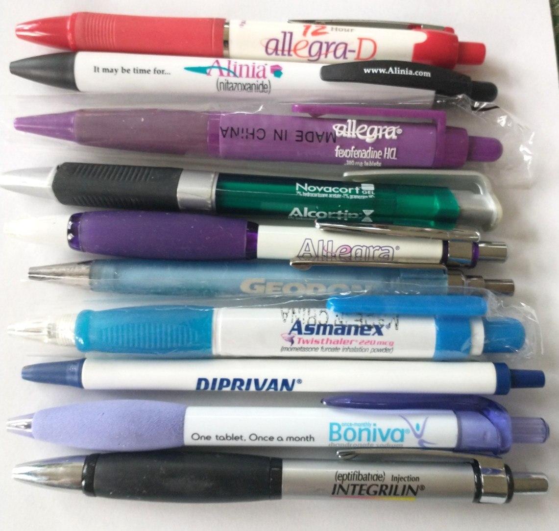 Lot of 10 Pharmacy Drug Representative Pens – Untested- Lot 2