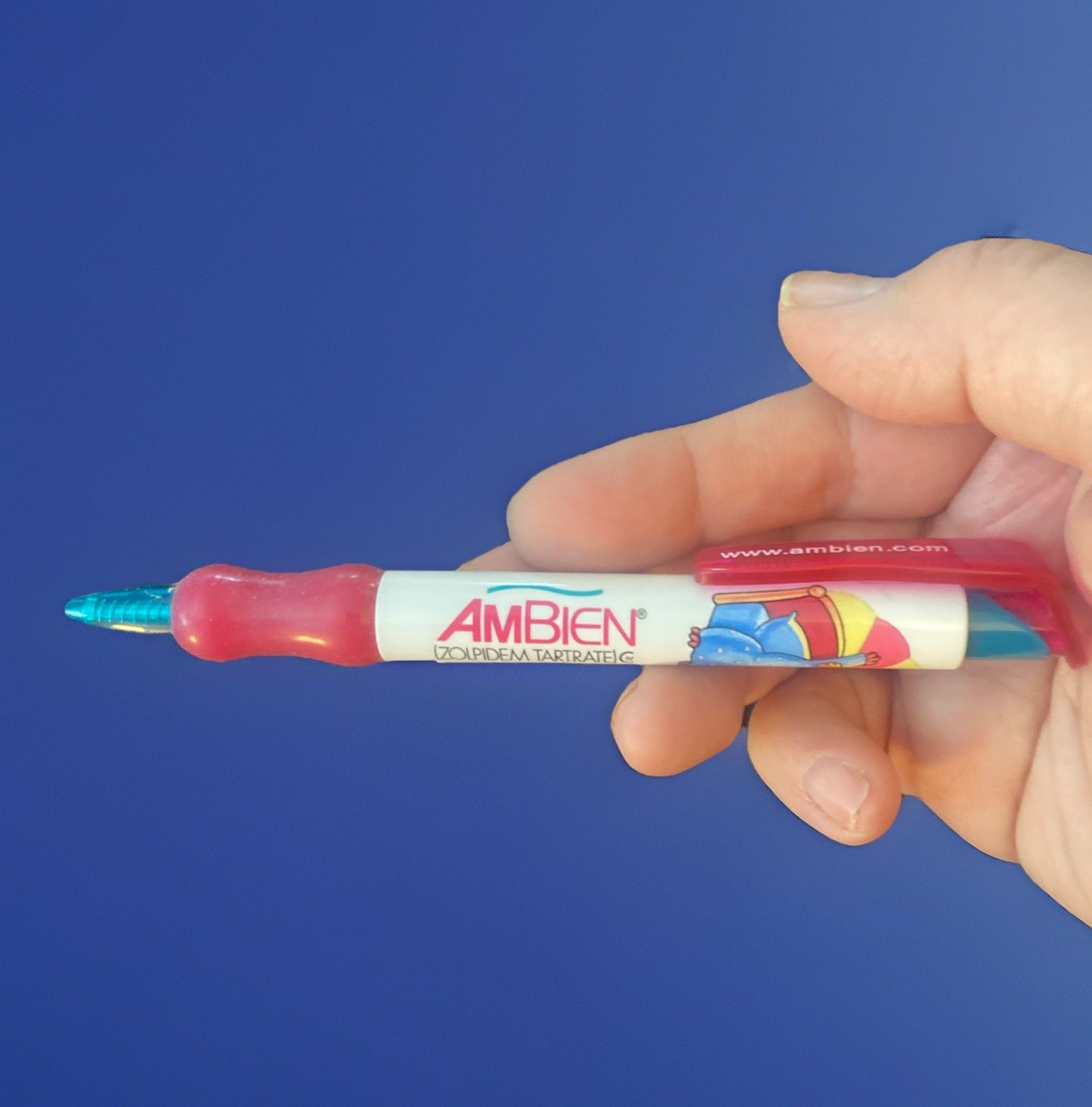 Ambien PEN Drug Rep Pharmaceutical Promo Medical Advertising Rare Pink – Working