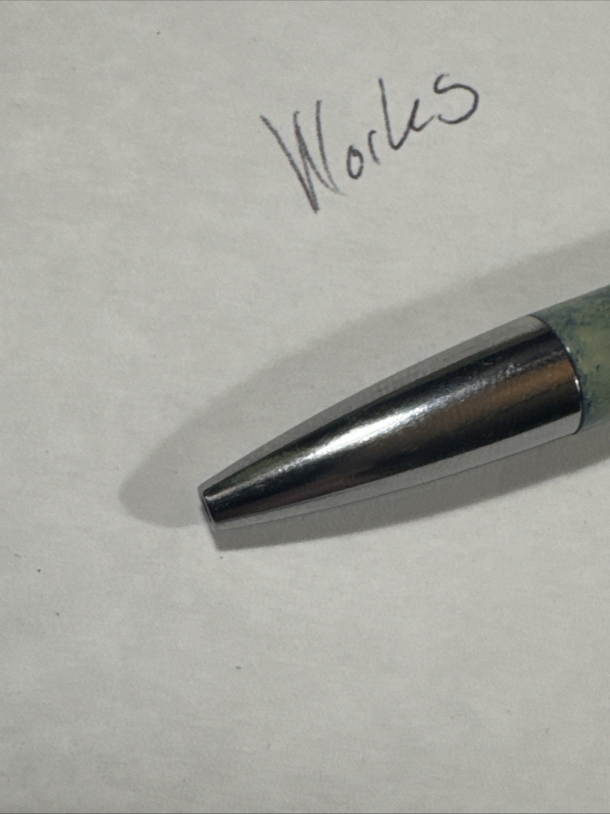 Viagra Ink Pen Drug Pharmaceutical Rep Advertising Metal BLue Green Marble WORKS