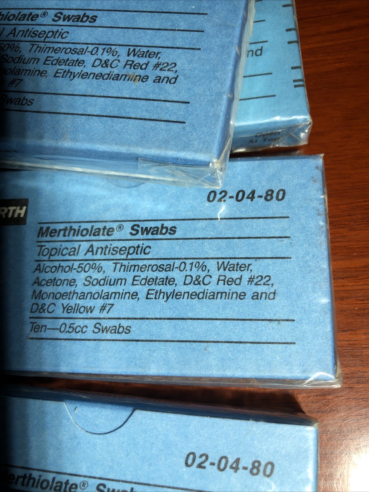 Vintage Antique Merthiolate Swabs Topical Anesthetic North Brand Unopened (4)