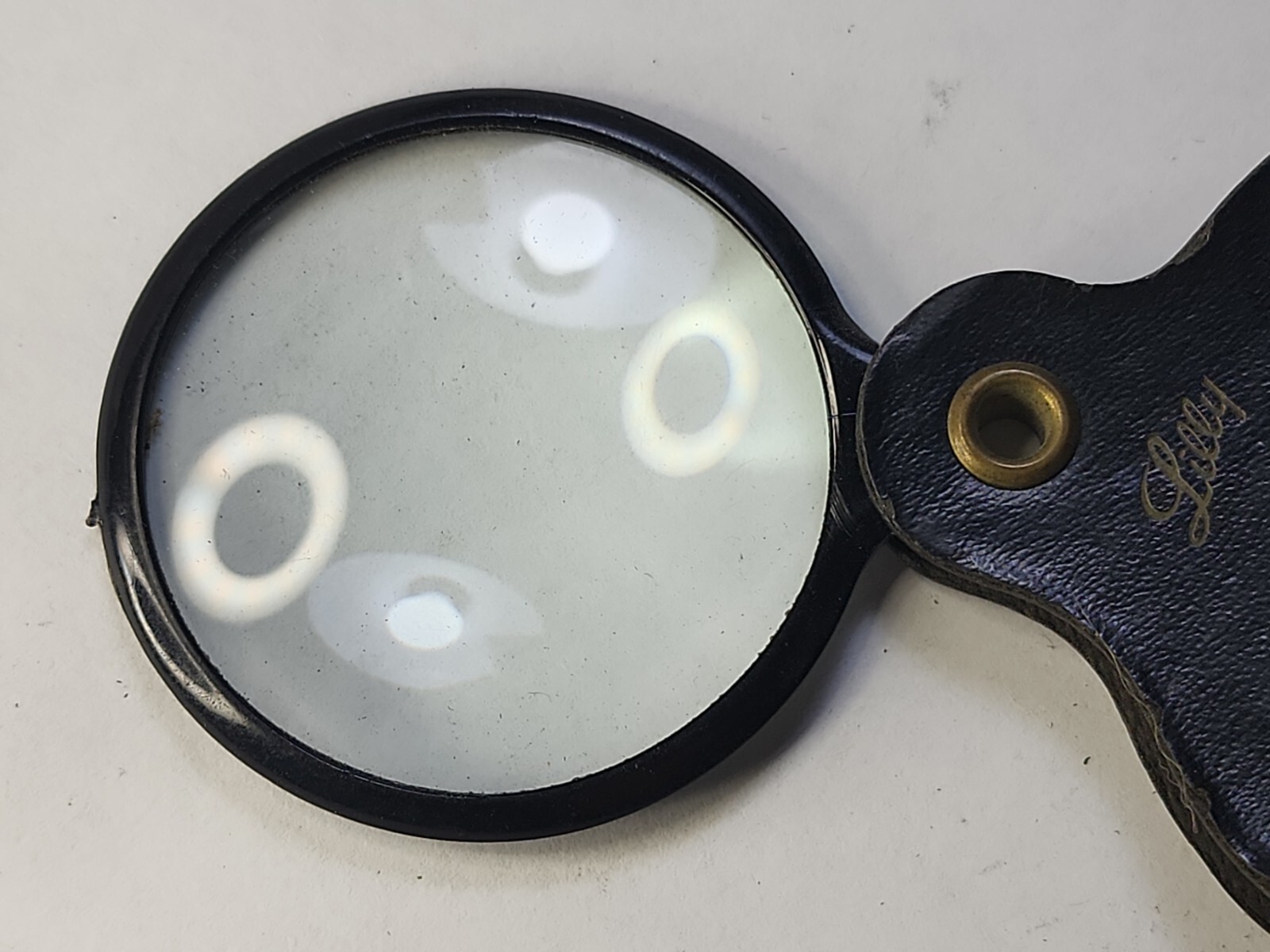 LILLY Cordran Haldrone Vintage Magnifying Glass Promotional Pharmacy