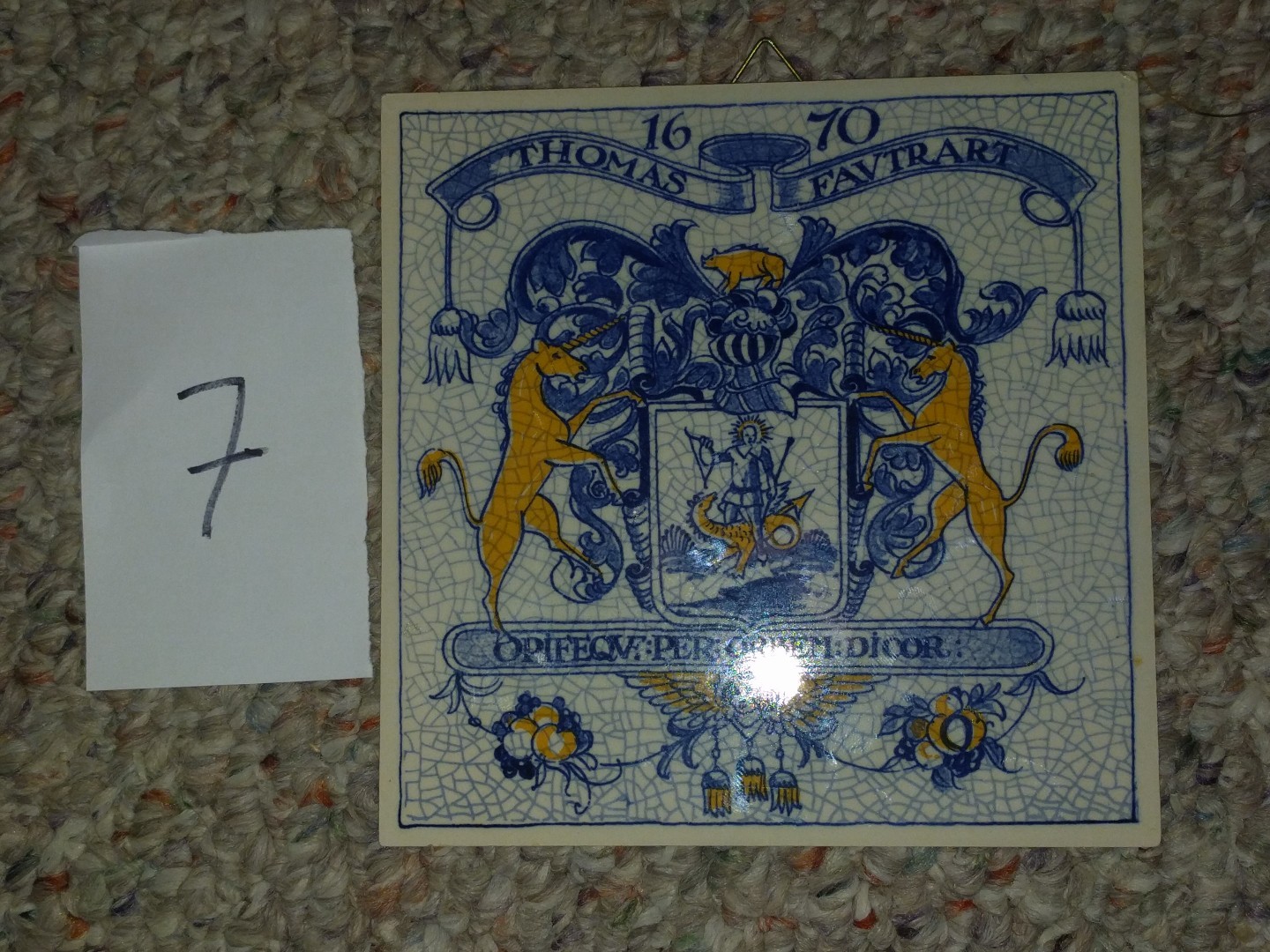 Choice of 2 Burroughs Wellcome Blue Delft Holland Pharmacy Pill Tile $9.99 each
