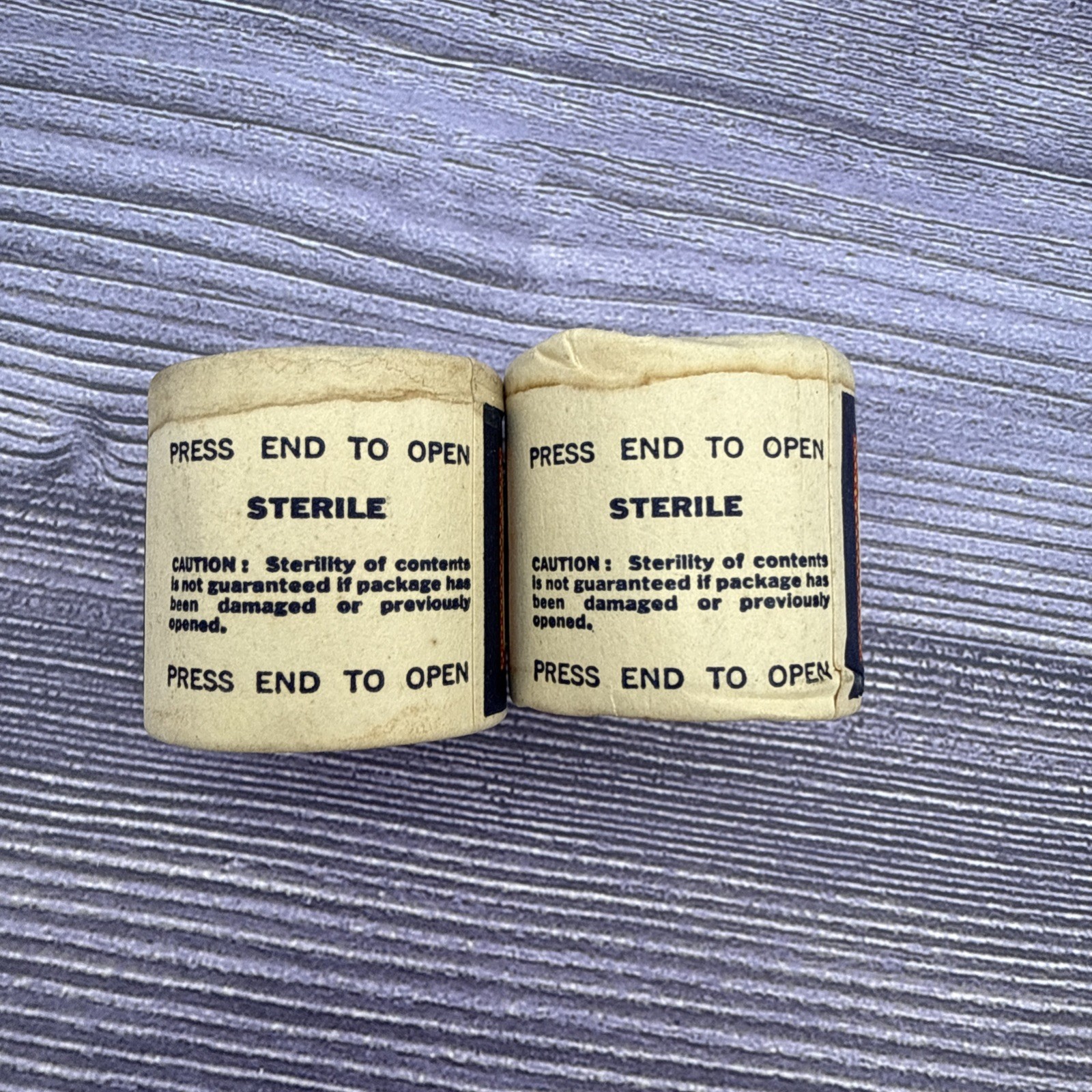 2 VTG J&J Johnson & Johnson Red Cross Bandage Medical Unused & Bandage Antique