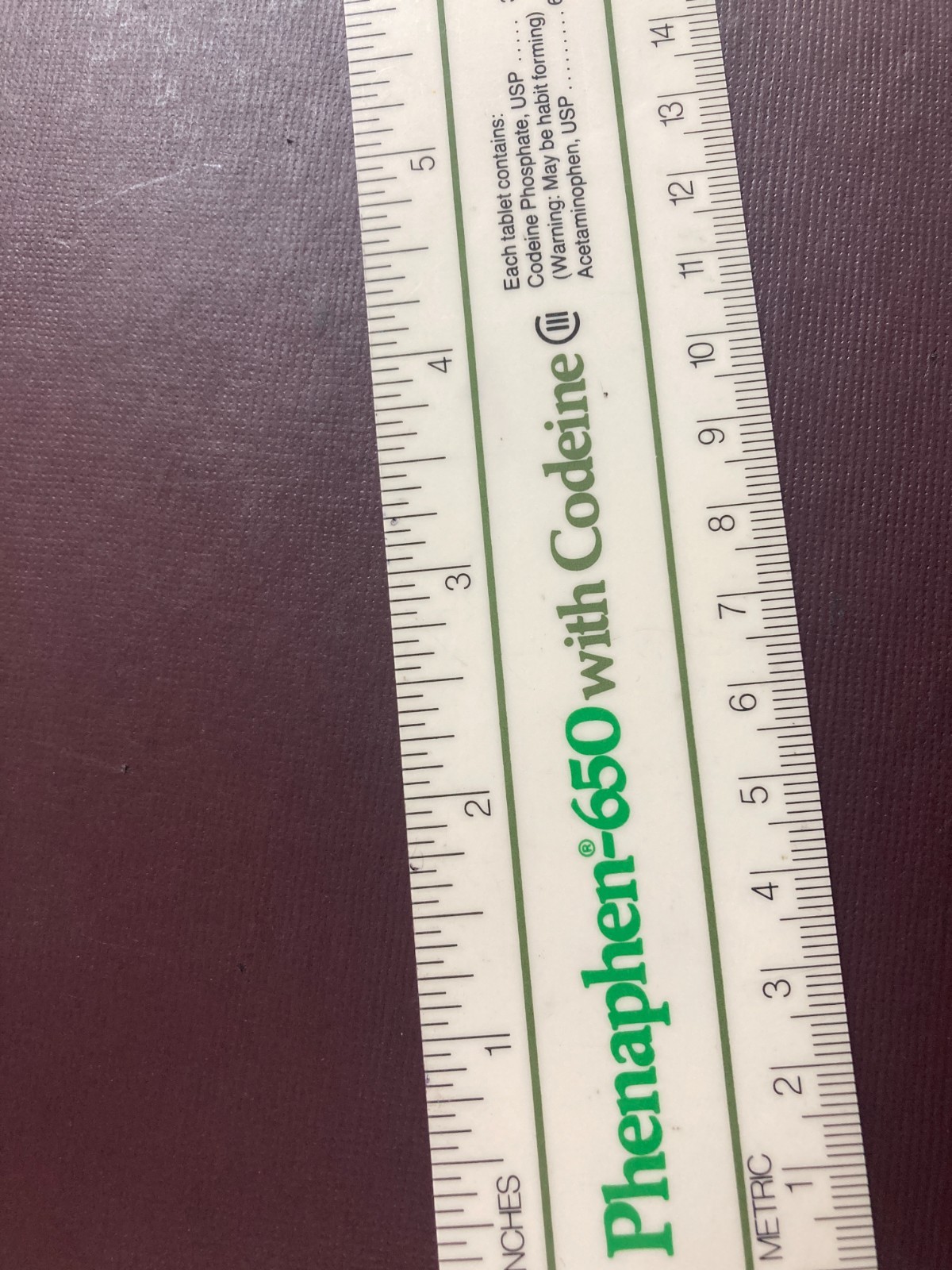1970s Phenaphen-650 A.H. Robins Co. Pharmaceutical Rep Advertisement Ruler