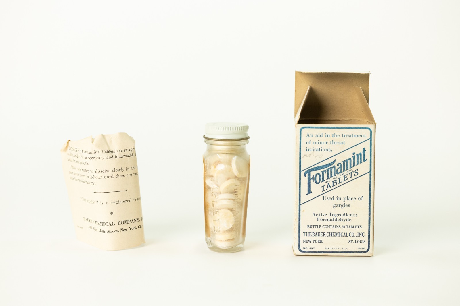 Vintage Formamint Tablets – Minor Throat Relief – Bauer Chemical Co., Early 1900