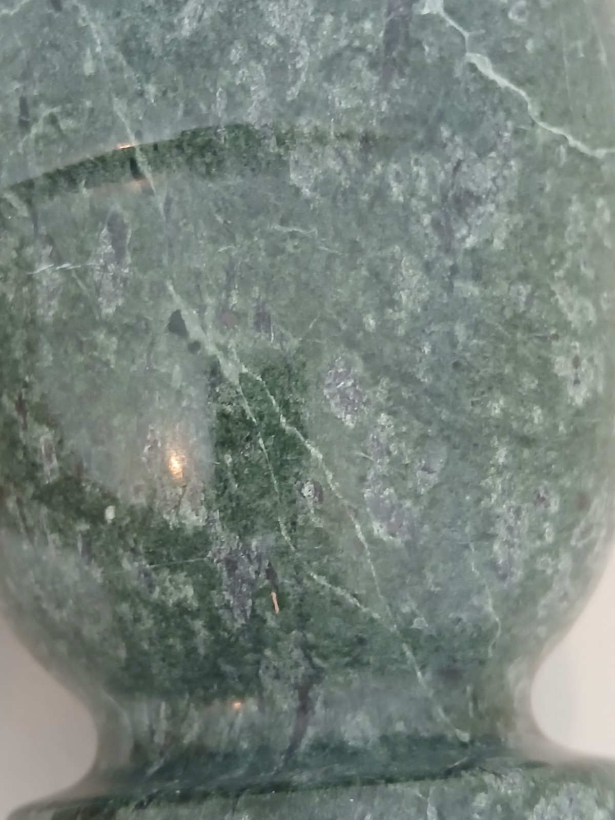 Green Natural Stone Marble Footed Mortar & Pestle 4″x3.77″