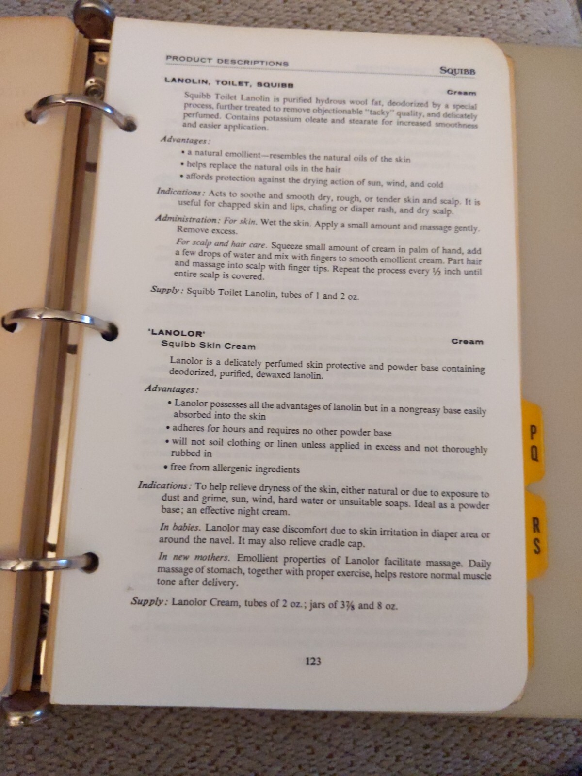 Squibb pharm catalog price list 1978 and 321 page Product Descriptions 1978