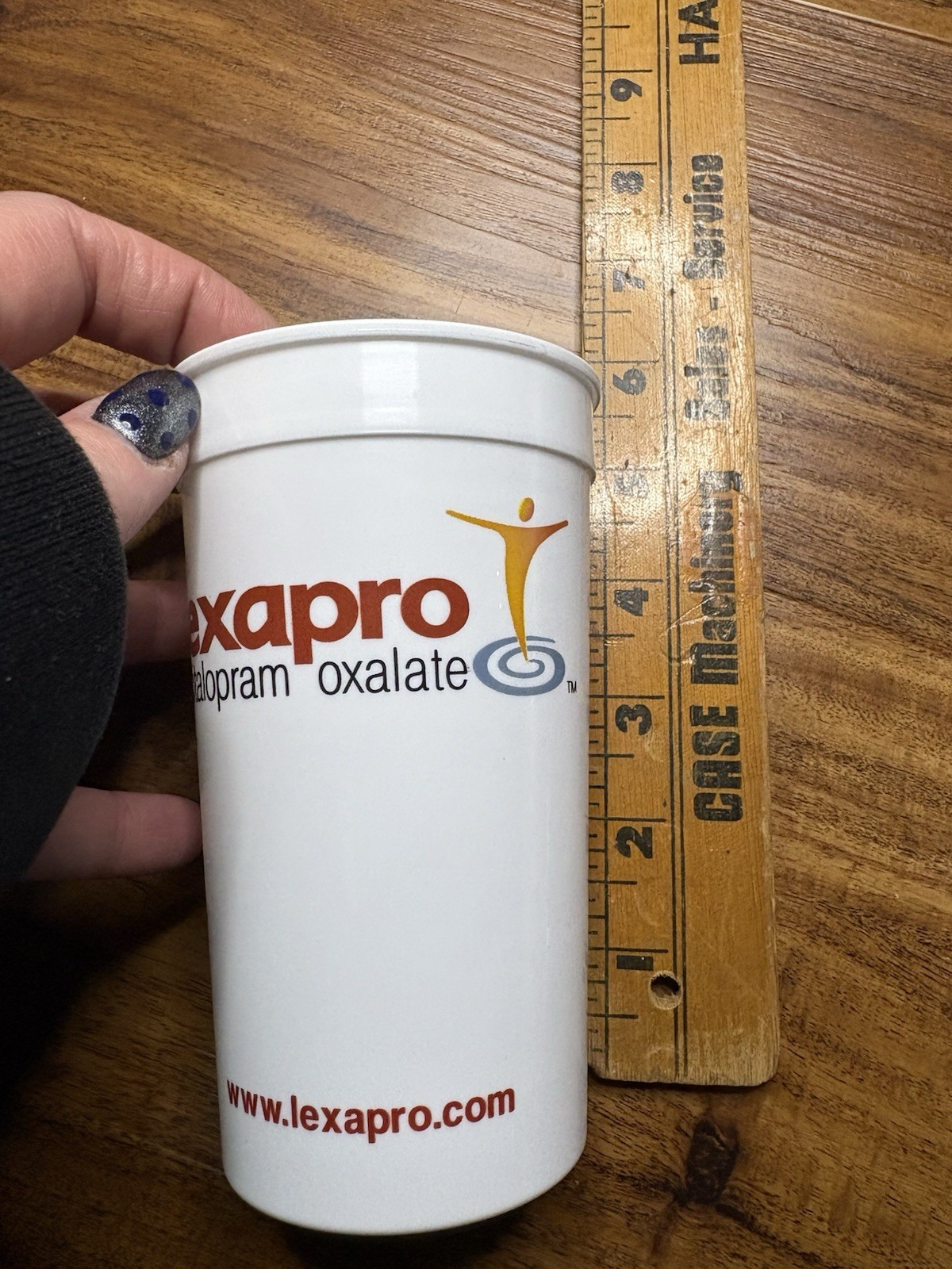 Lexapro Pharmaceutical RX Rep Promotional Plastic Drinking Cups Set of 4