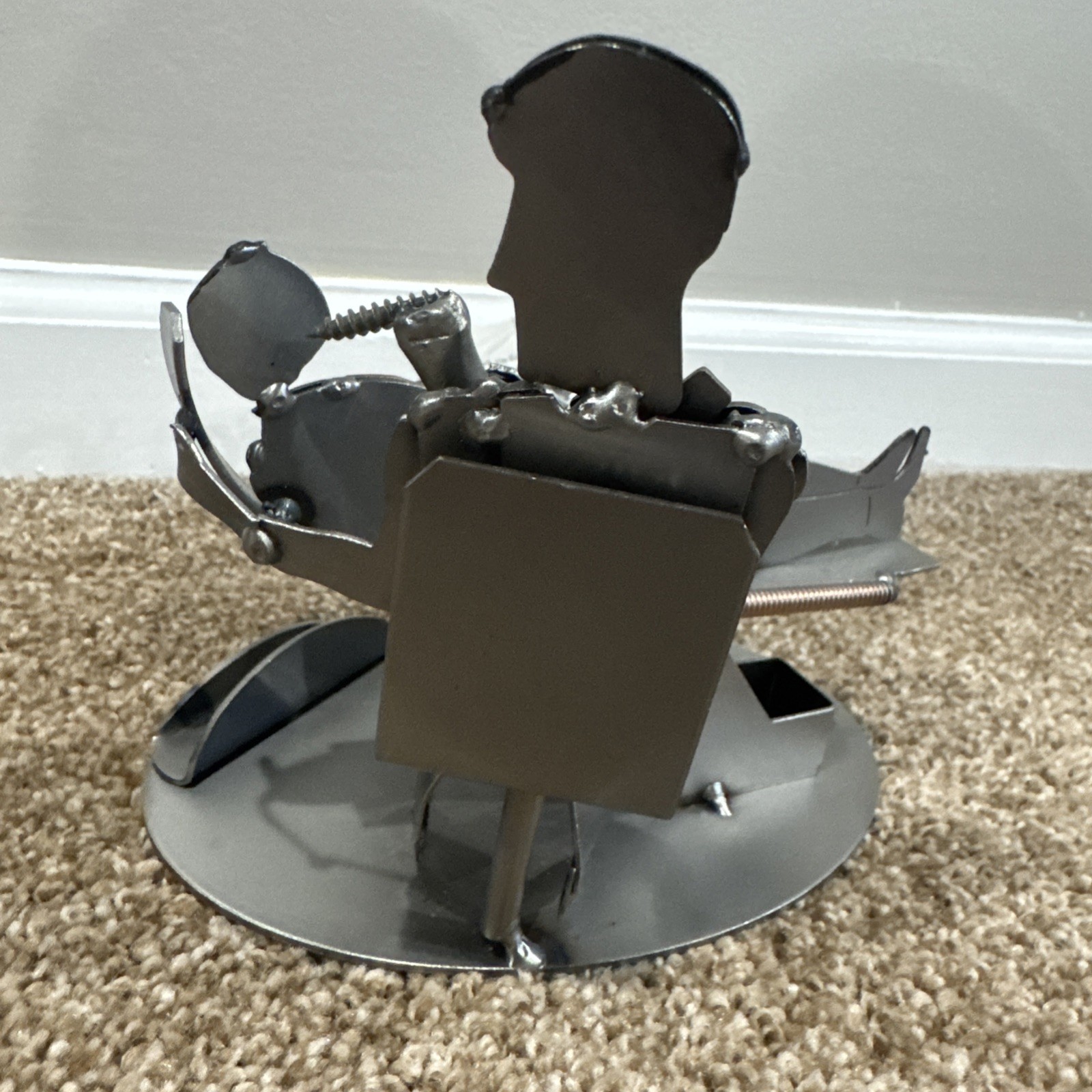 H & K Hina & Kunst Metal Sculpture Dentist & Patient Business Card & Pen Holder