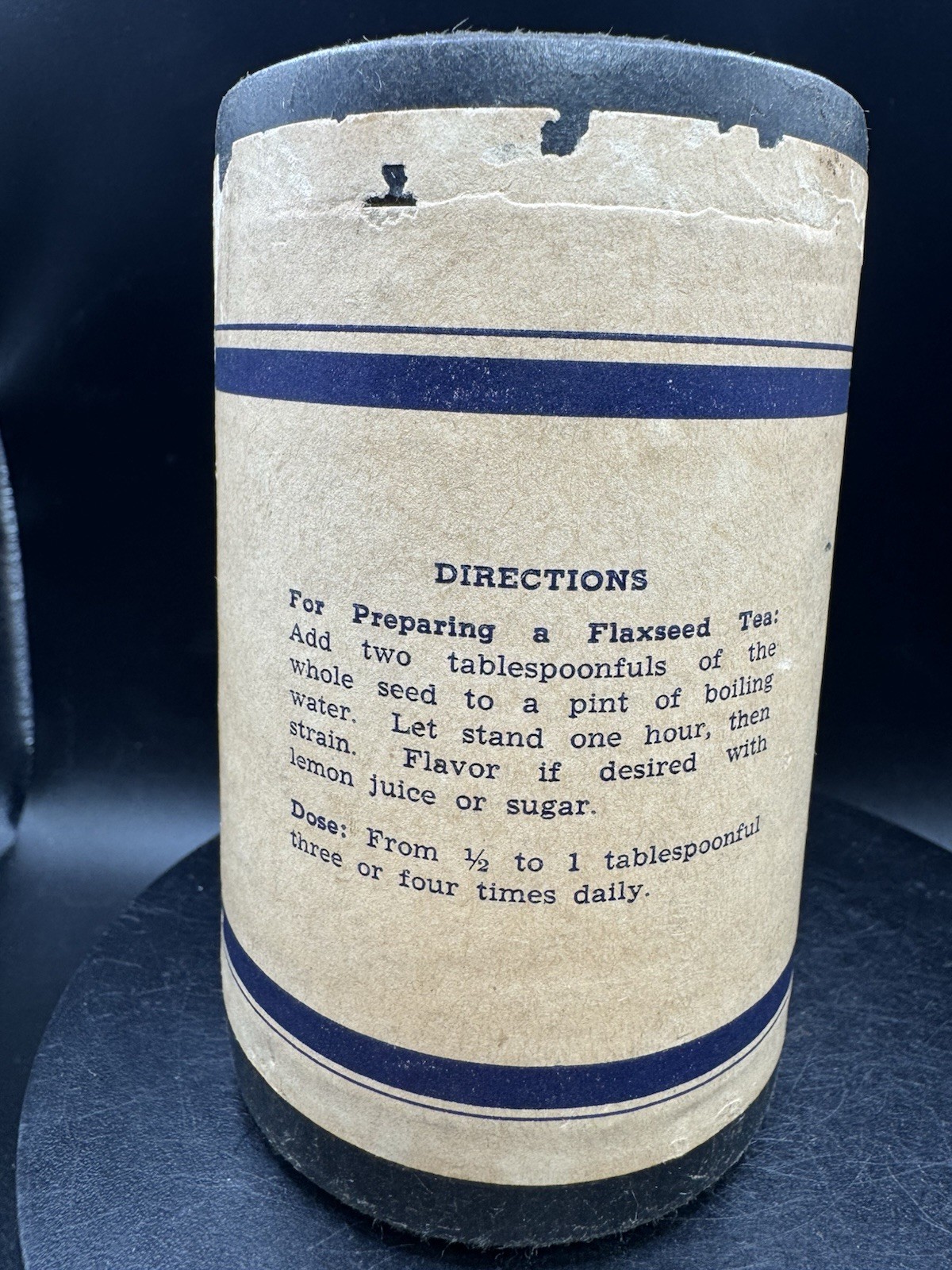 Vintage Unopened Fred Meyer Whole Flaxseed Container 8 oz Linseed USP Prop 27¢