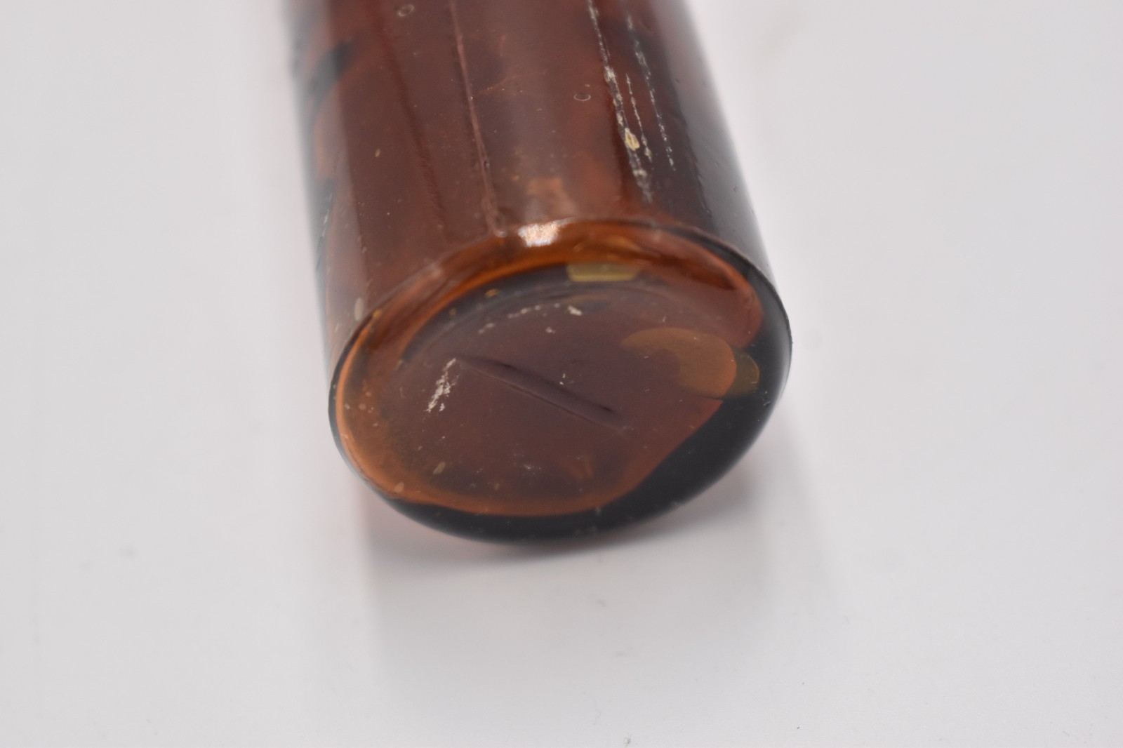 Antique Amber Glass Apothecary Bottle Medicine Chemist Bottle Vintage 13cm