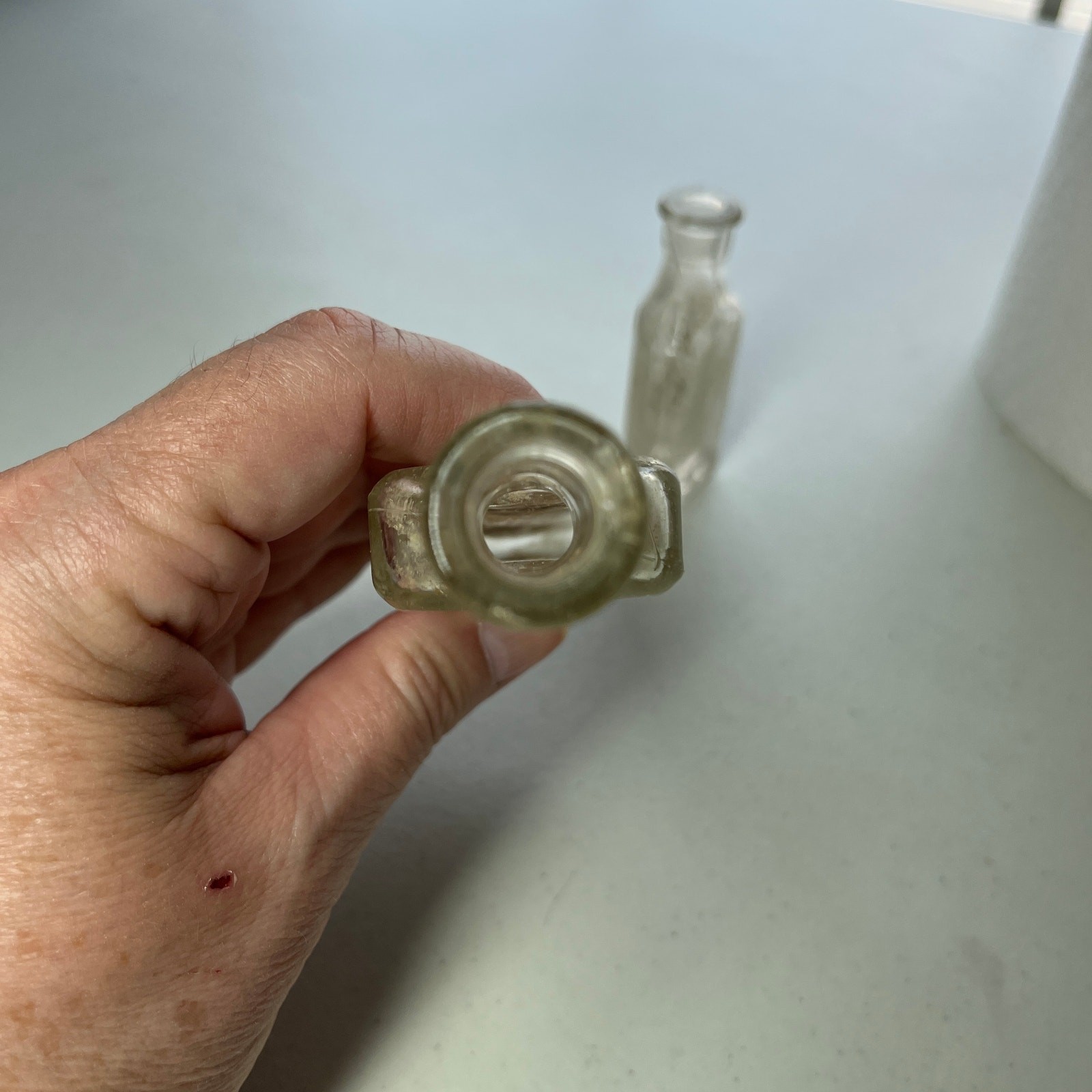 Antique Apothecary Medicine Bottles Lot of 2 Clear