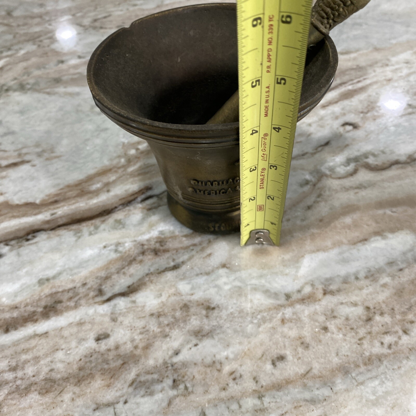 Vintage Pharmacy Mortar & Pestle Bicentennial 1976 Celebration Liberty Bell