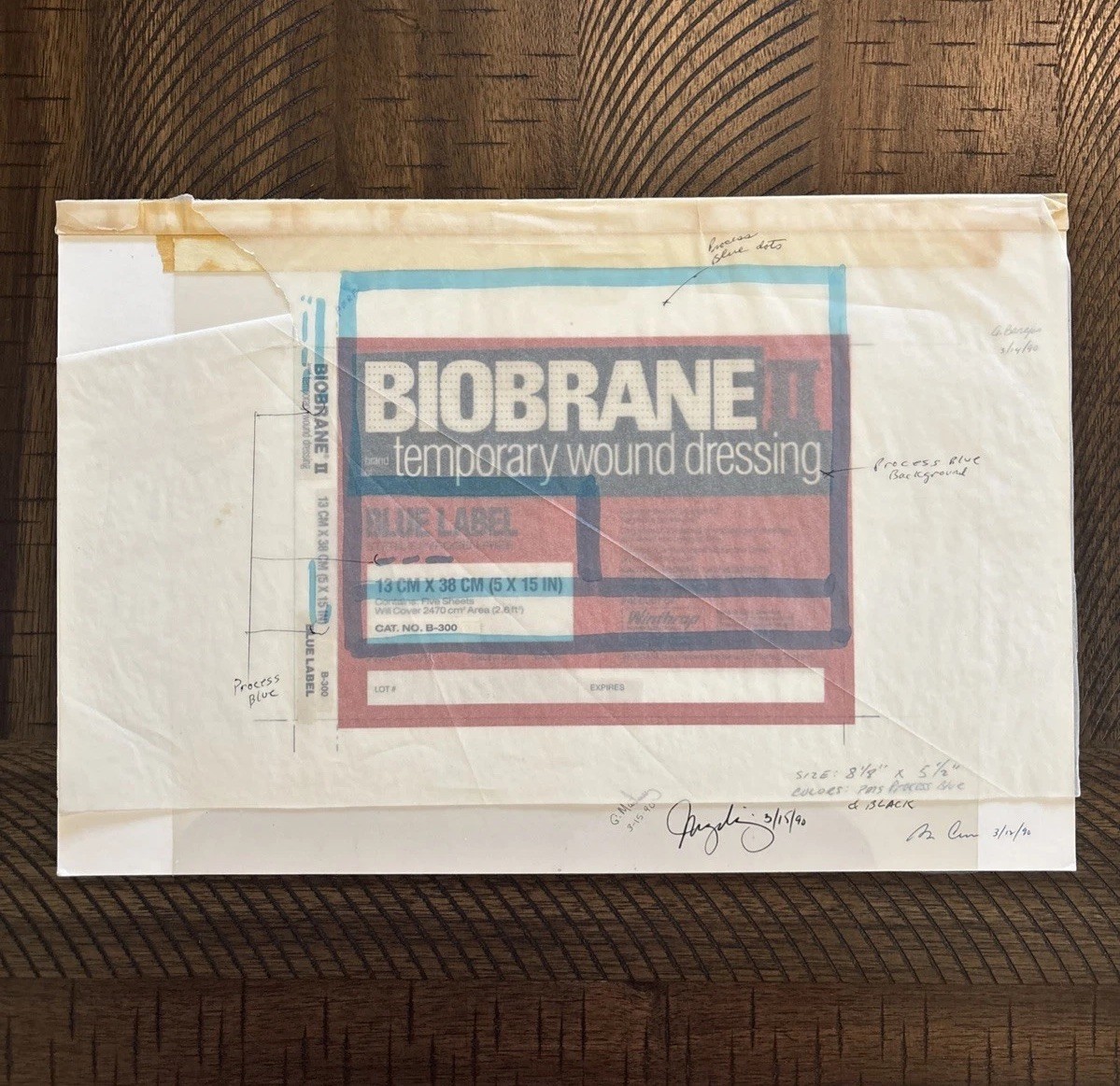 Lot Of 5 BIOBRANE II Signed Original Label Art Works Winthrop Pharma w/ Booklet
