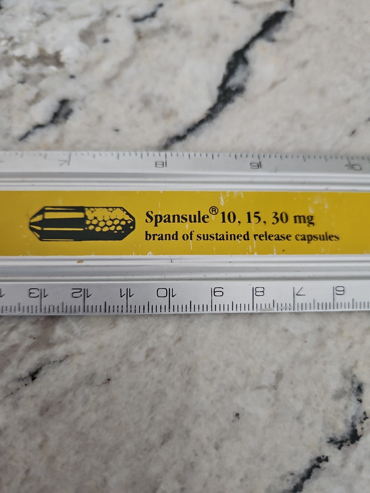 Vintage 1990 Compazine Suppository Drug Rep Ruler Pharmaceutical Medical Promo
