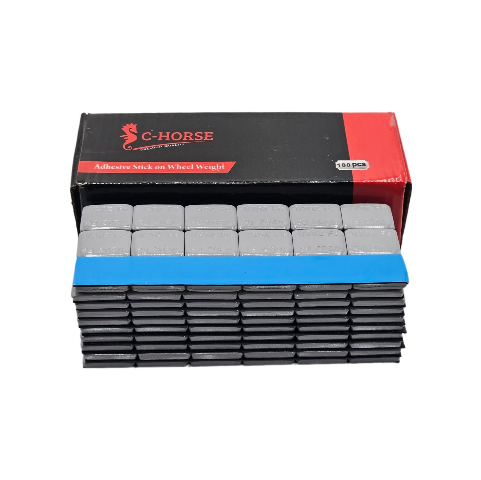 C-HORSE 1080 Pcs, 0.50 oz 1/2 oz Grey Adhesive Stick On Wheel Weights, Blue A…