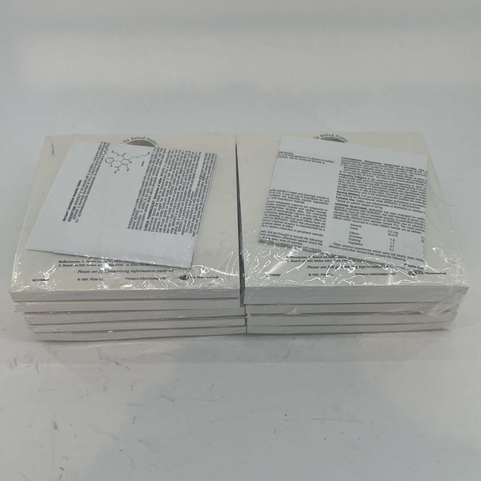 Norvasc Advertisement Note Pads Pharmaceutical Pfizer Drug Rep
