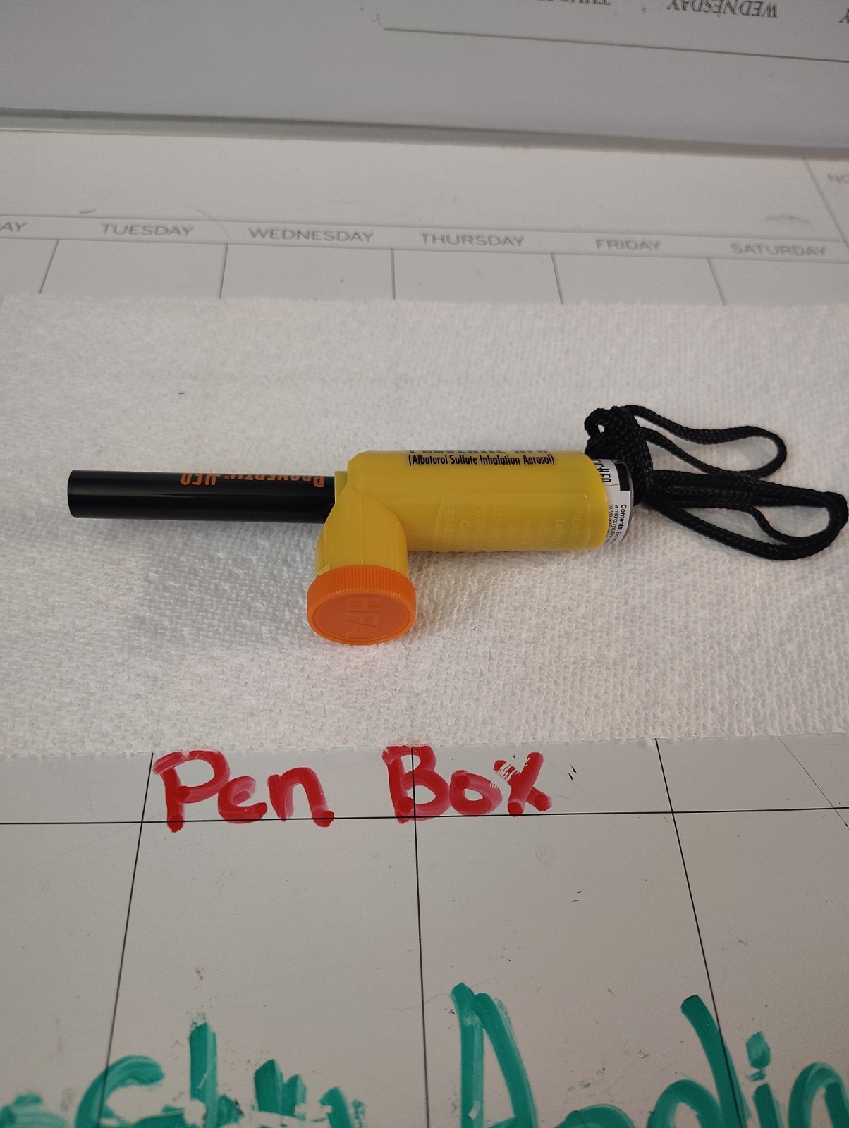 Proventil Pen – Pharma Promo- Inhaler W/ Neck Cord NEW Movie Prop Drug Rep Swag