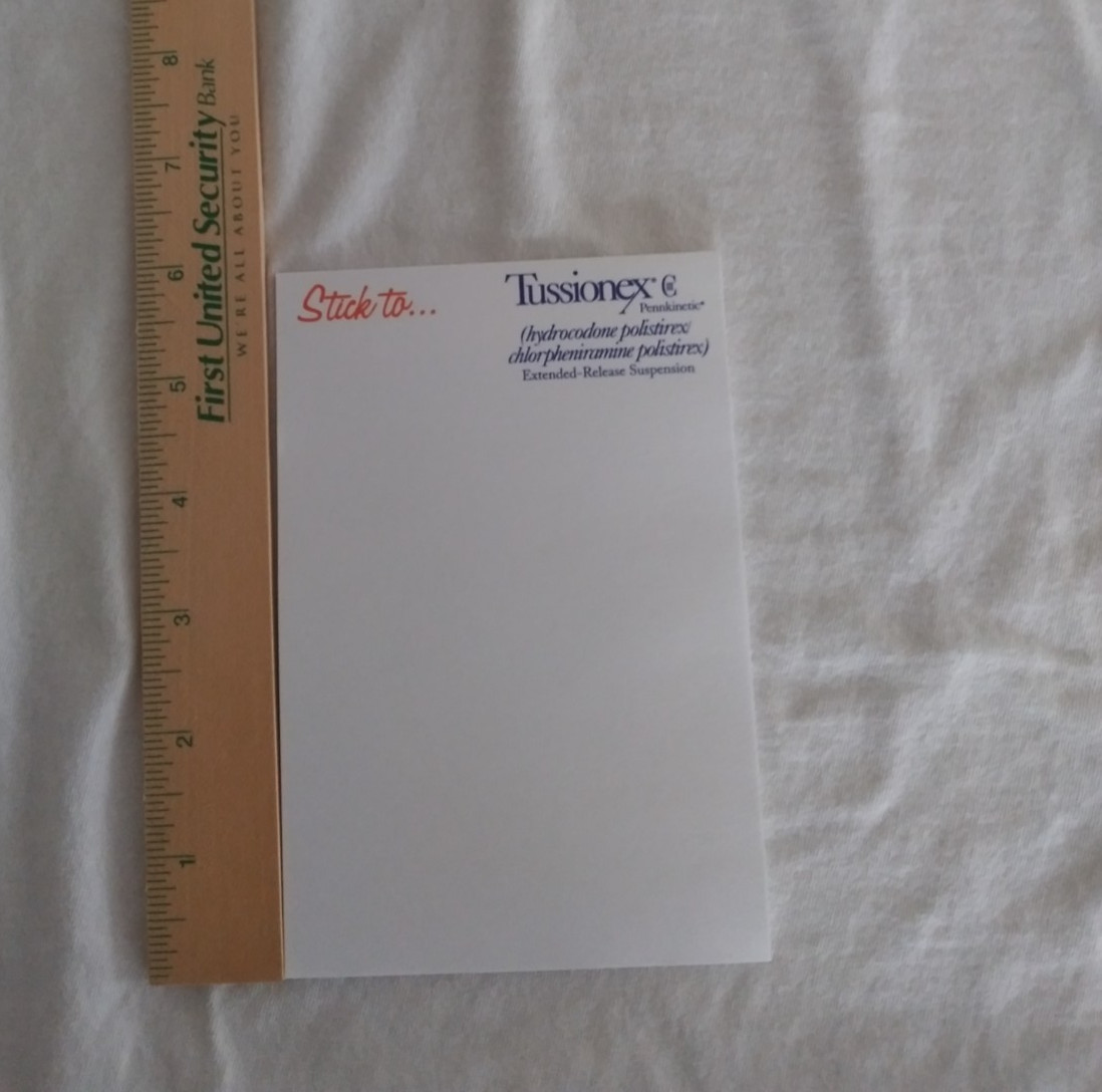 Tussionex Pharmaceutical Repr Notepad Set of 5