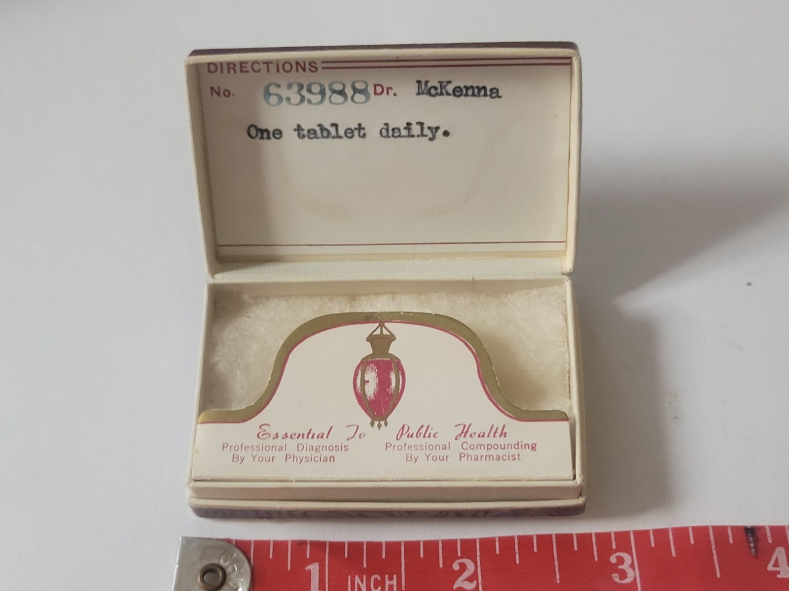 Vintage Pharmacy 50s RX Prescription pill box NEIL SHIPPY’S Grand Rapids, MI EXC