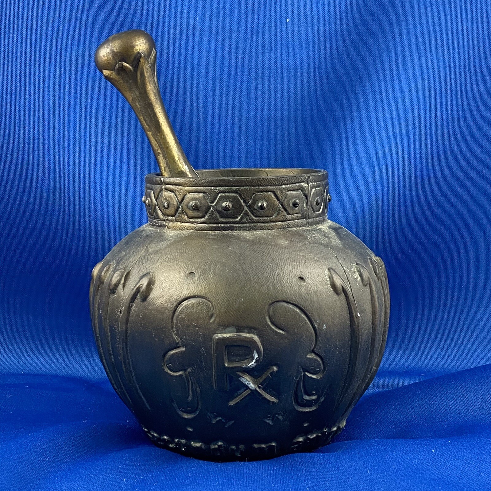 Vintage Brass RX Maimonides 1135-1204 Secundum Artem Mortar & Pestle Coricidin