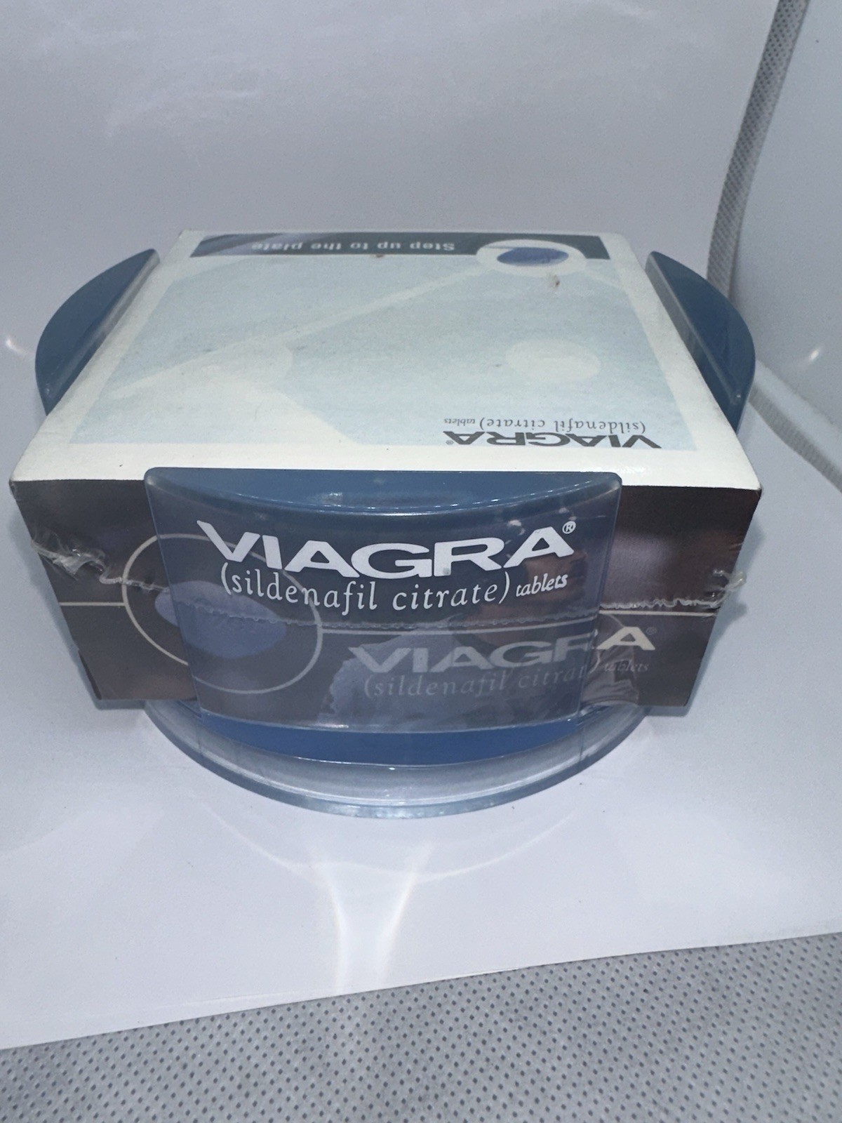 Viagra Sticky Note Pad 4×4″ Desk Holder Pharmaceutical Promotional 2002 – Mint