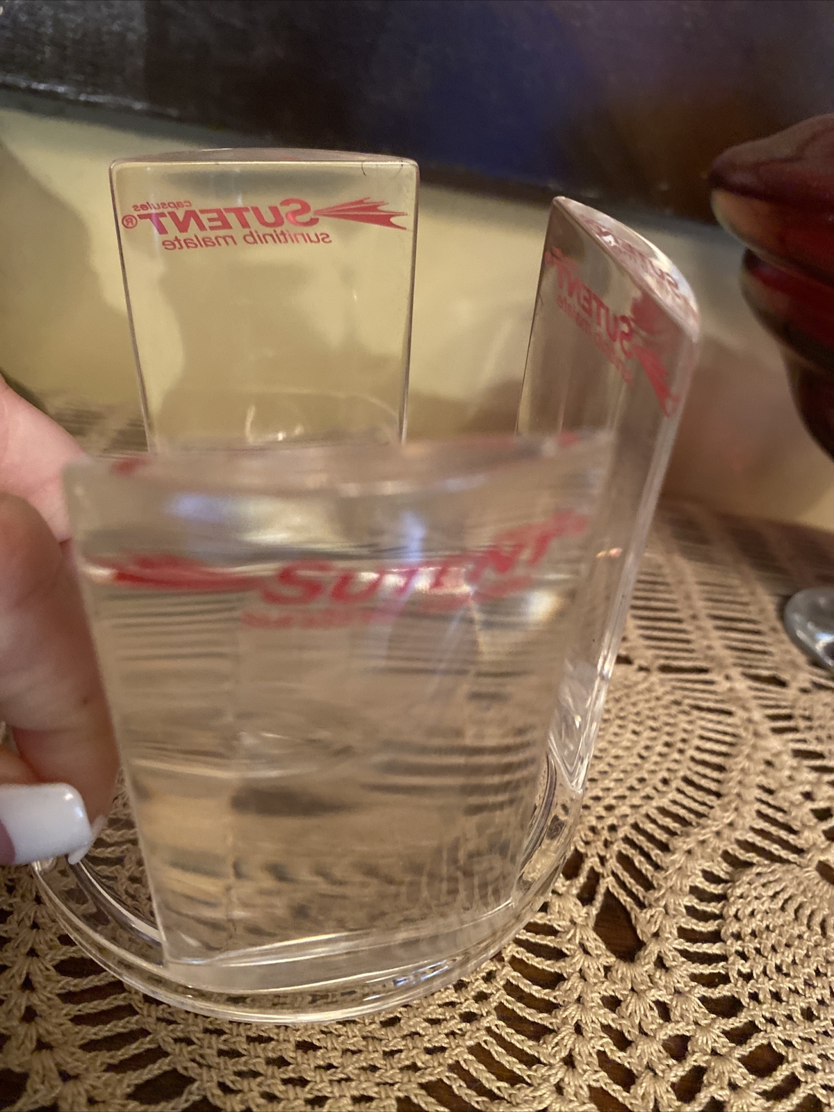 Sutent NOTE PAD Clear ACRYLIC HOLDER Pharmaceutical drug rep￼ COLLECTABLE ITEM