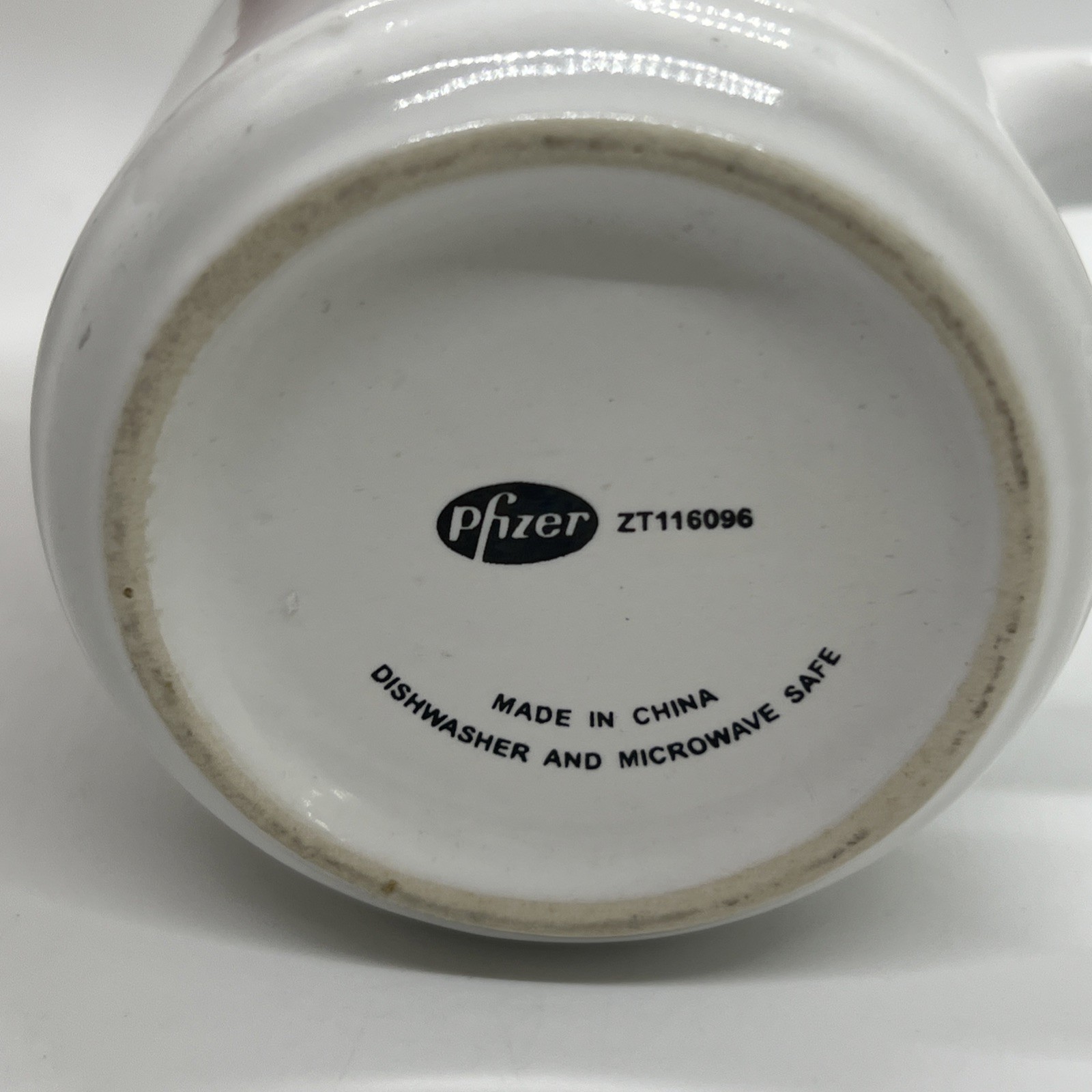 Pfizer Zoloft Coffee Mug Cup White Blue Pharmaceutical Promo Rep Advertising