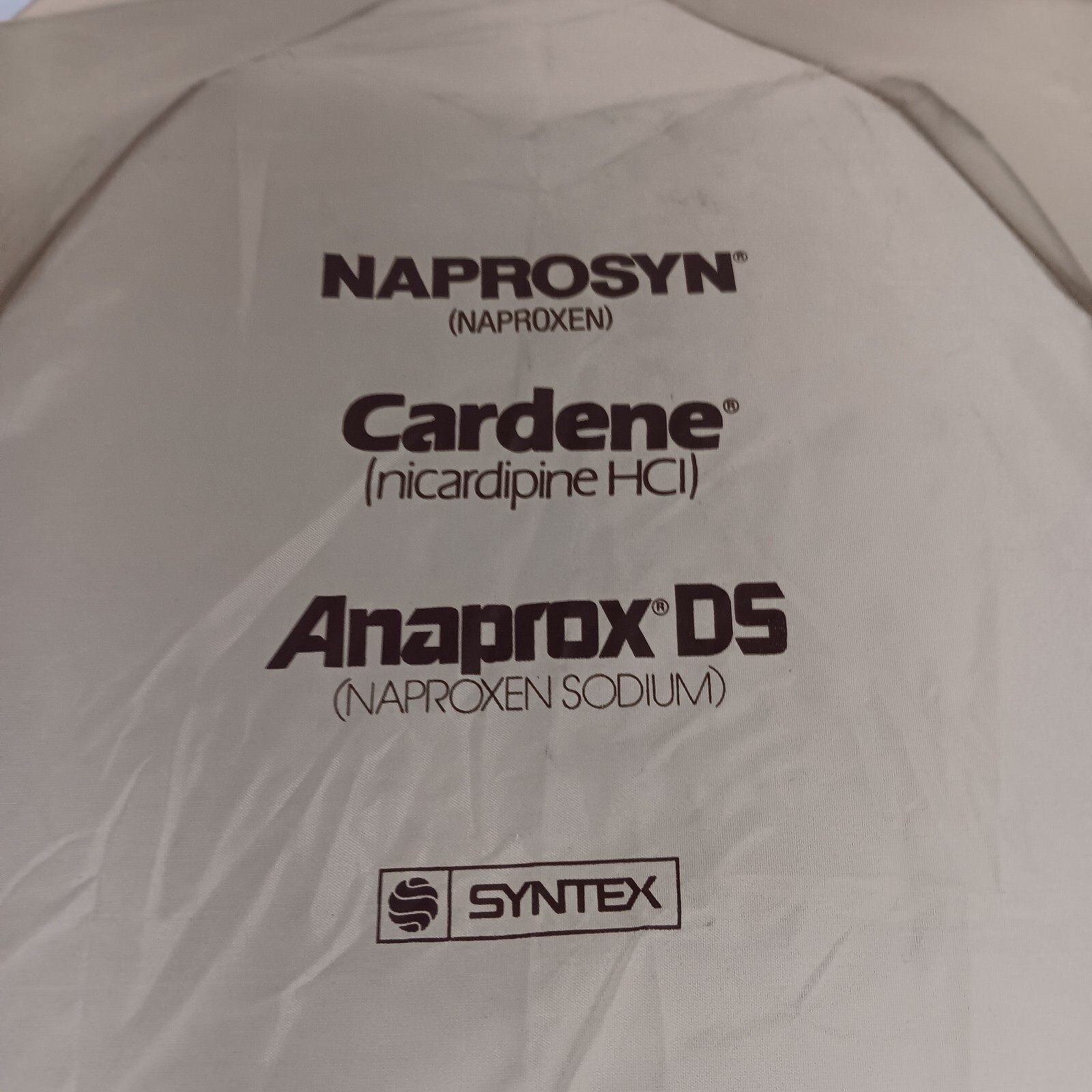 Pharmaceutical Drug Rep Advertising Umbrella Naprosyn Cardene Anaprox DS Syntex