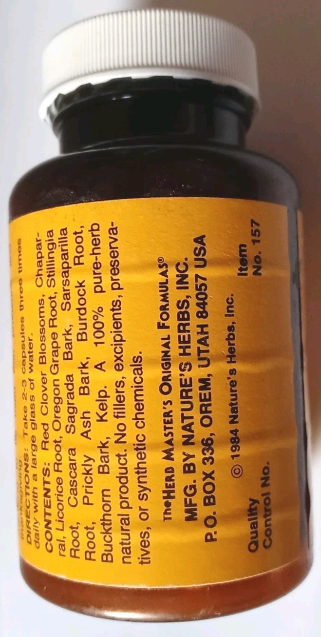 Vintage Expired Red Clover Combo UNOPENED Supplement Natures Herbs Retro Bottle