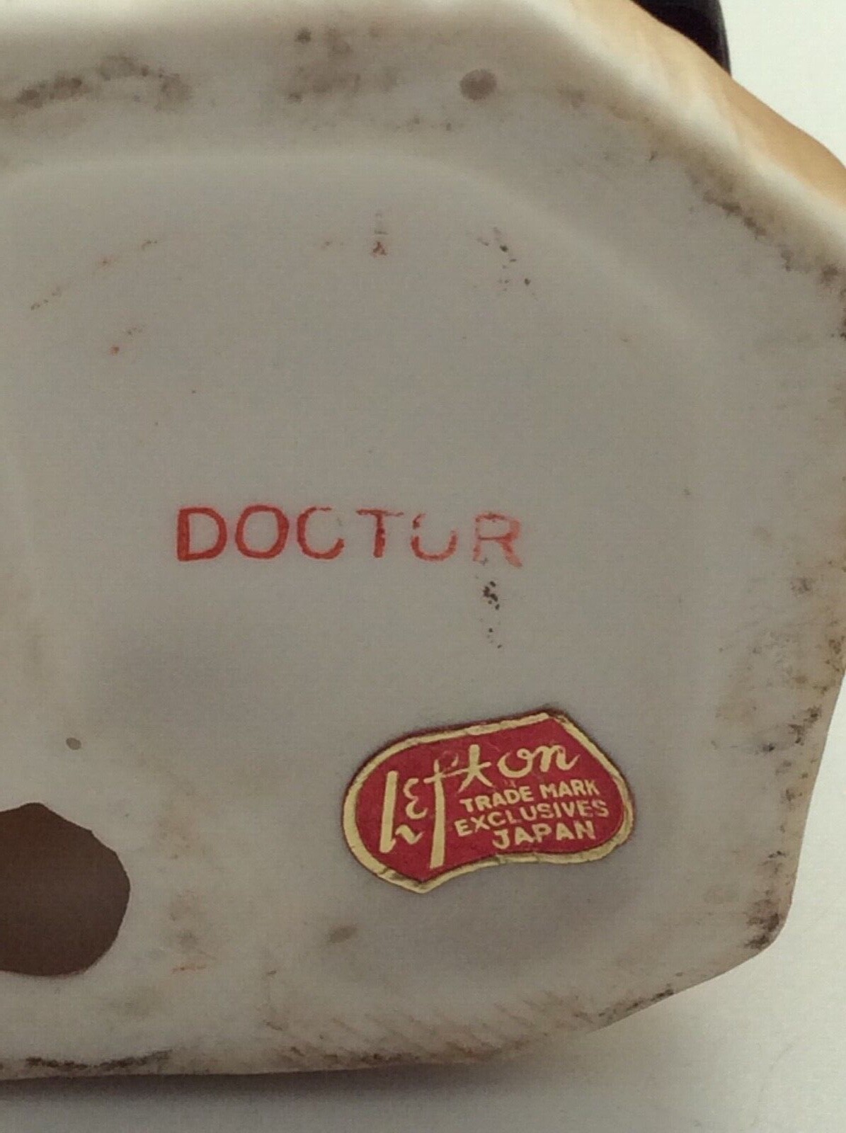 Vintage Lefton Porcelain Doctor Holding Stethoscope Figurine 8” Tall
