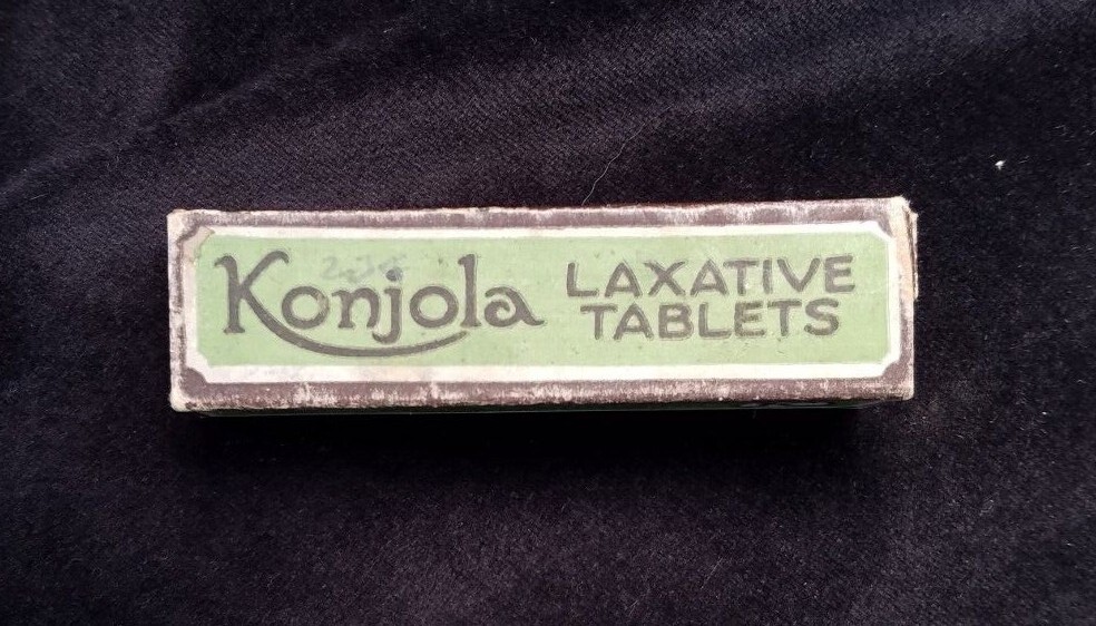 New Old Stock Medicine Box Konjola Laxative Tablets Mosby Medicine Cincinnati OH