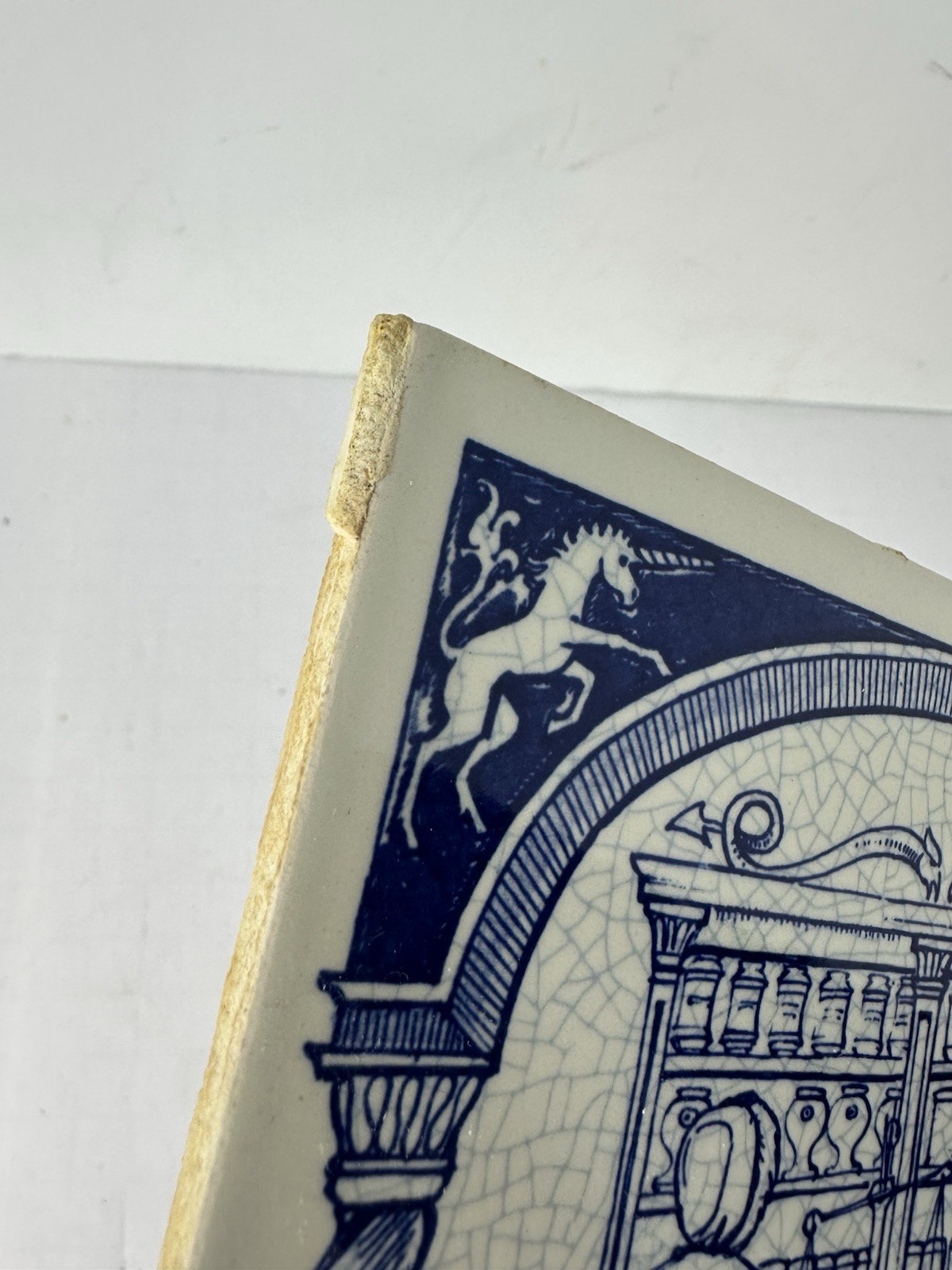 Vintage Blue Delft Tile Uroscopy Pharmacy Scholarship Program Apothecary 4 READ
